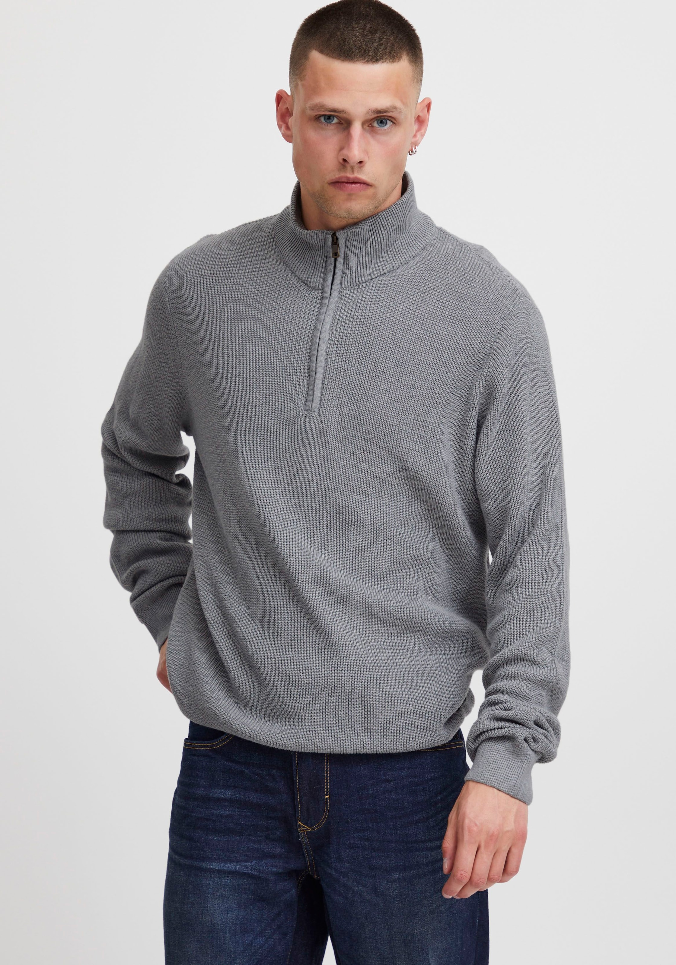 Blend Stehkragenpullover "BL Pullover BHCodford half-zipp"