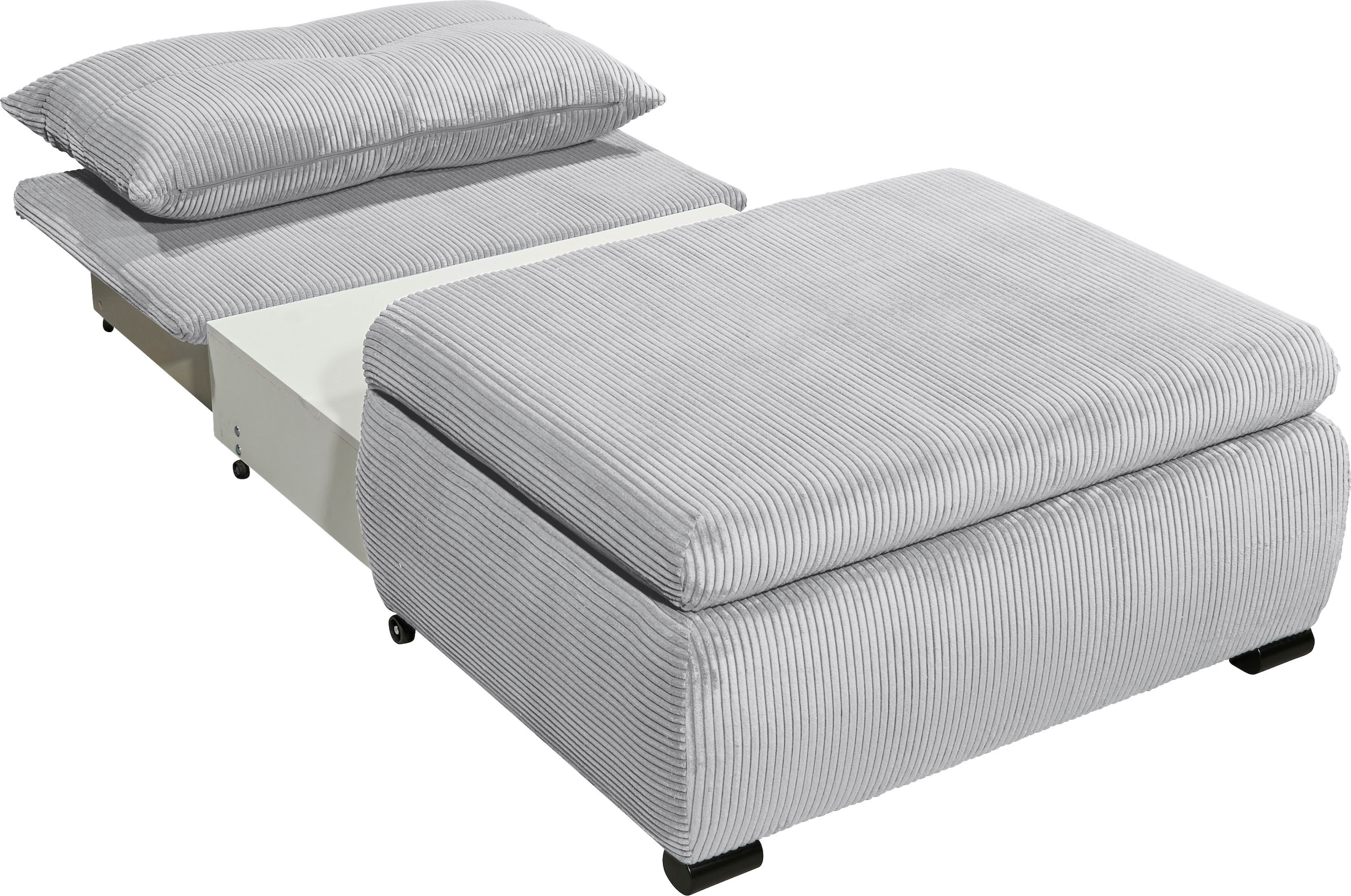 ED EXCITING DESIGN Schlafsofa »Charlie«, Schlafsessel mit Bettkasten & 1 Rückenkissen