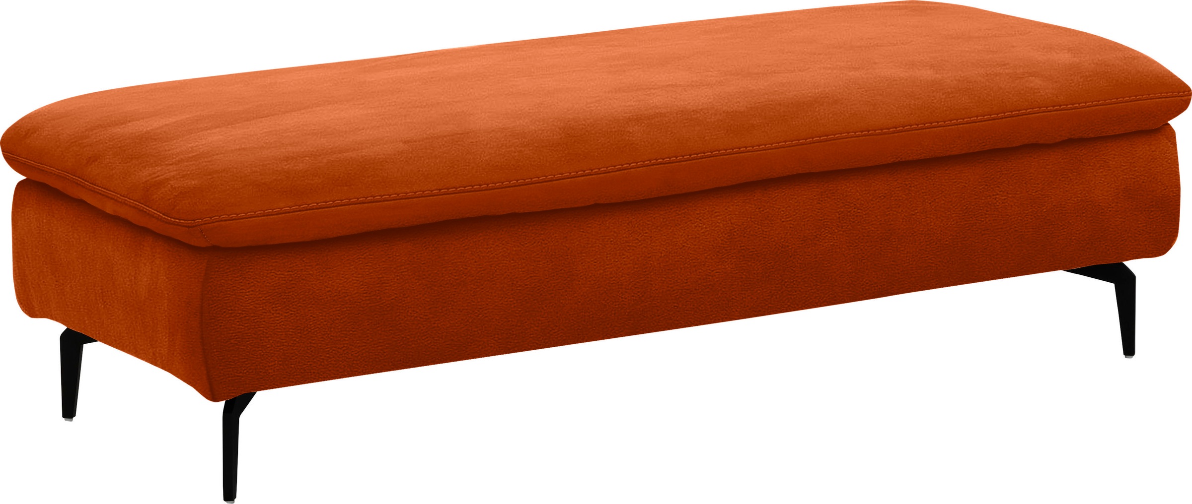 W.SCHILLIG Ecksofa »valentinoo, Designsofa, bequem, elegant und zeitlos, L-Form«, (Set), inklusive Hocker, mit Sitztiefenverstellung, Breite 299 cm