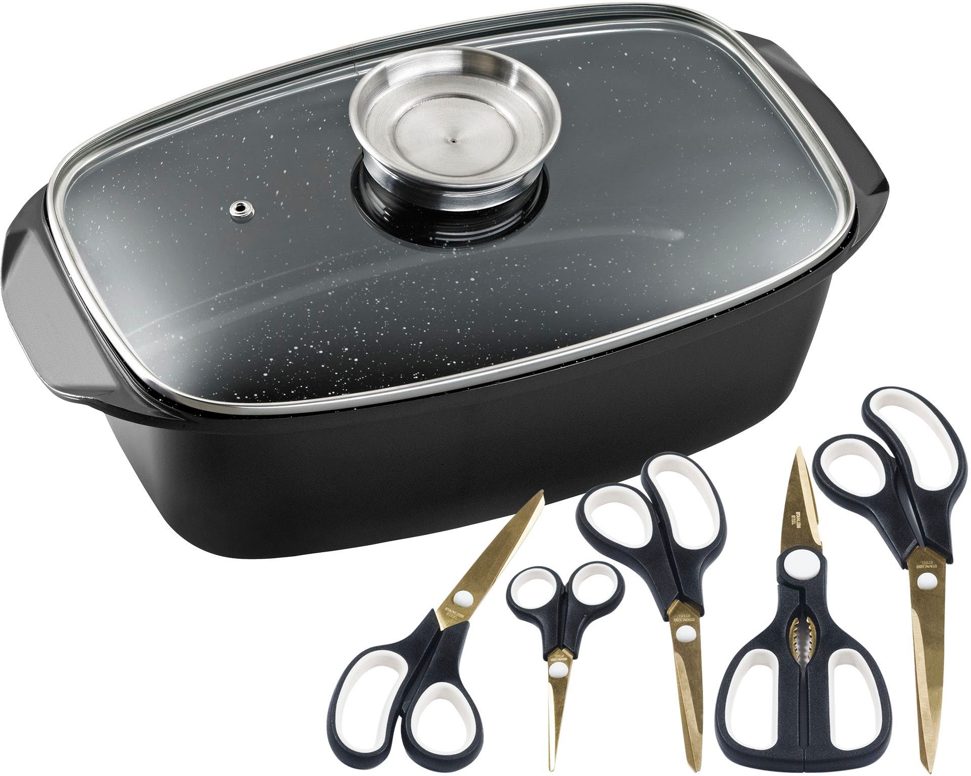 KING Bräter "5 Liter" Set, 5 Haushaltsscheren, titanbeschichtet, 7 Stk. tlg günstig online kaufen