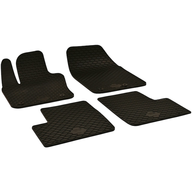 WALSER Passform-Fußmatten, Fiat, 500 X, Schrägheck, (4 St., 2 Vordermatten,  2 Rückmatten), für Fiat 500X 09/2014-Heute auf Rechnung