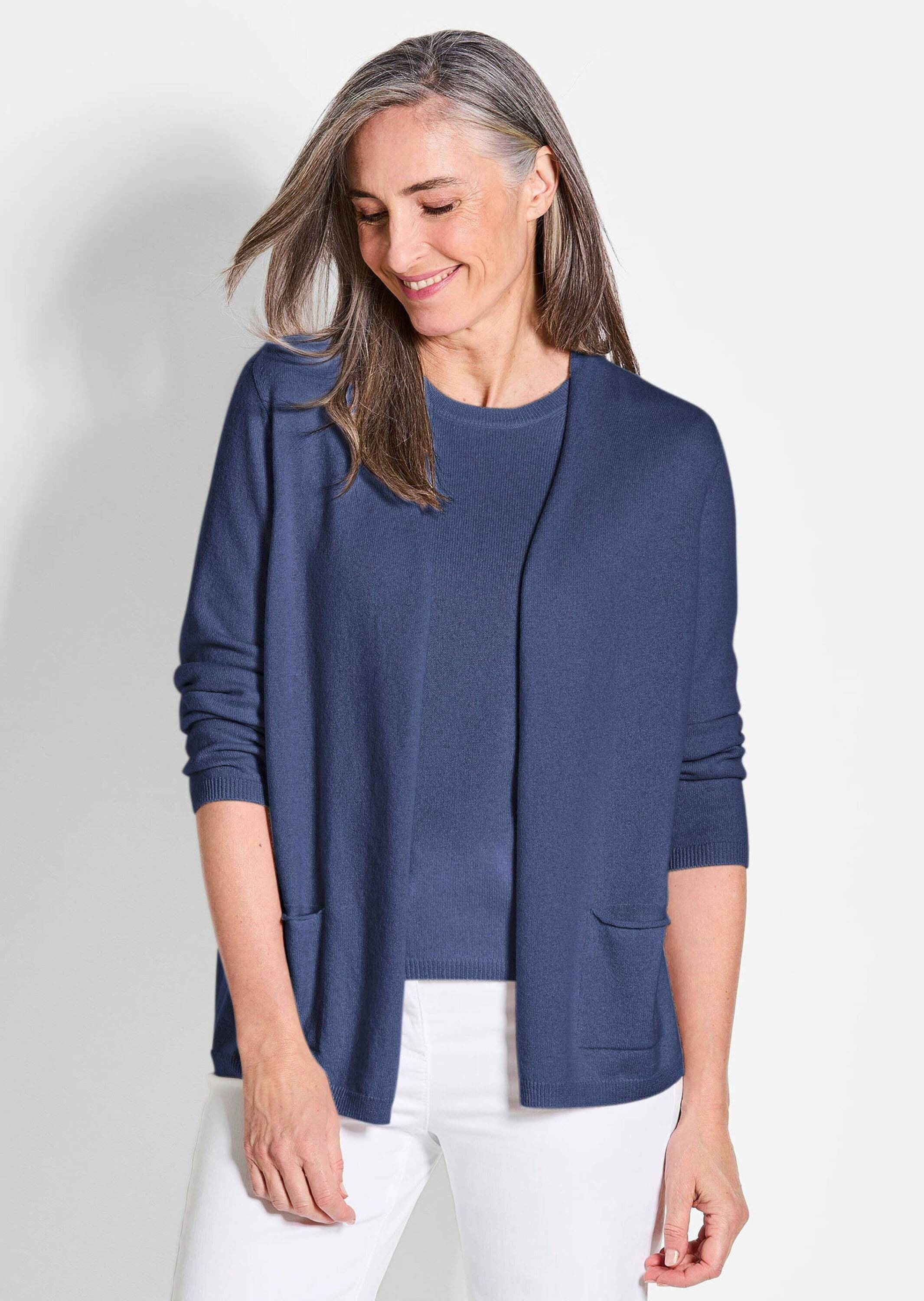 Goldner Long Cardigan Blue 2