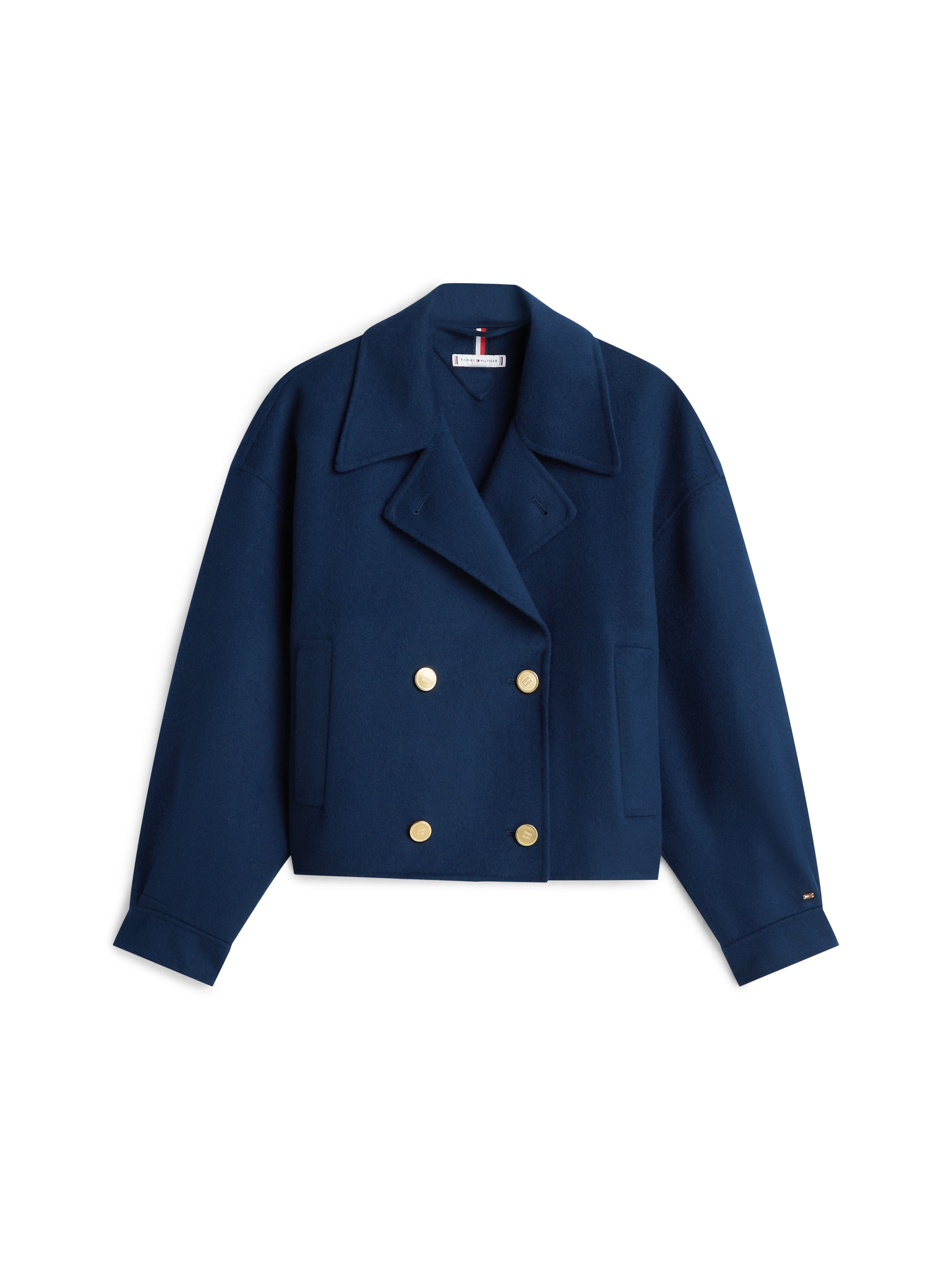 Tommy Hilfiger Kurzjacke »DF WOOL GOLD BUTTON PEACOAT«