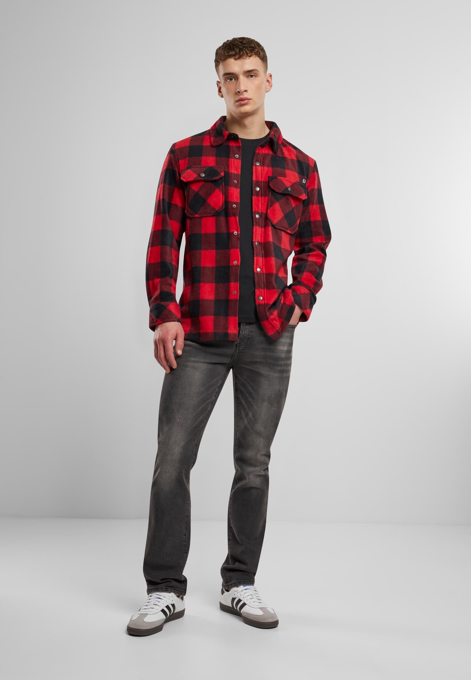 Brandit Langarmhemd »Brandit Herren Jeff Fleece Shirt Long Sleeve«, (1 tlg.)