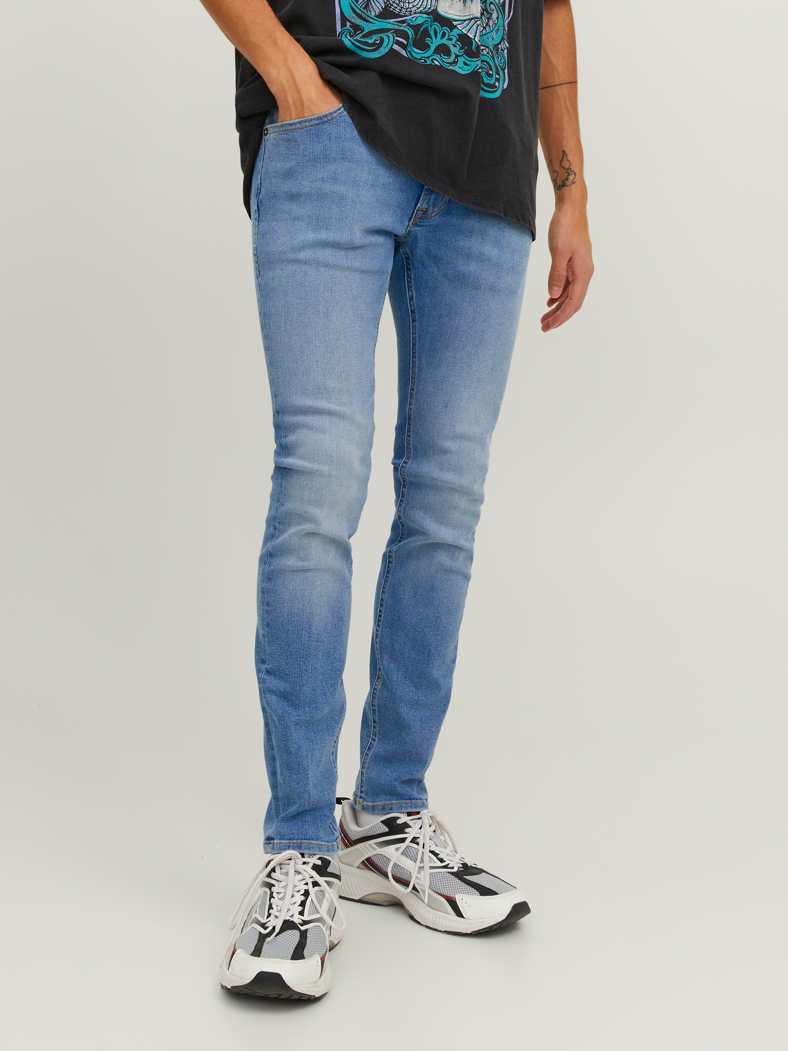 Thumbnail - Jack & Jones Skinny-fit-Jeans "JJILIAM Skinny Jeans mit Used-Waschung für schlanke Silhouette" Abriebeffekte, modisch, s...
