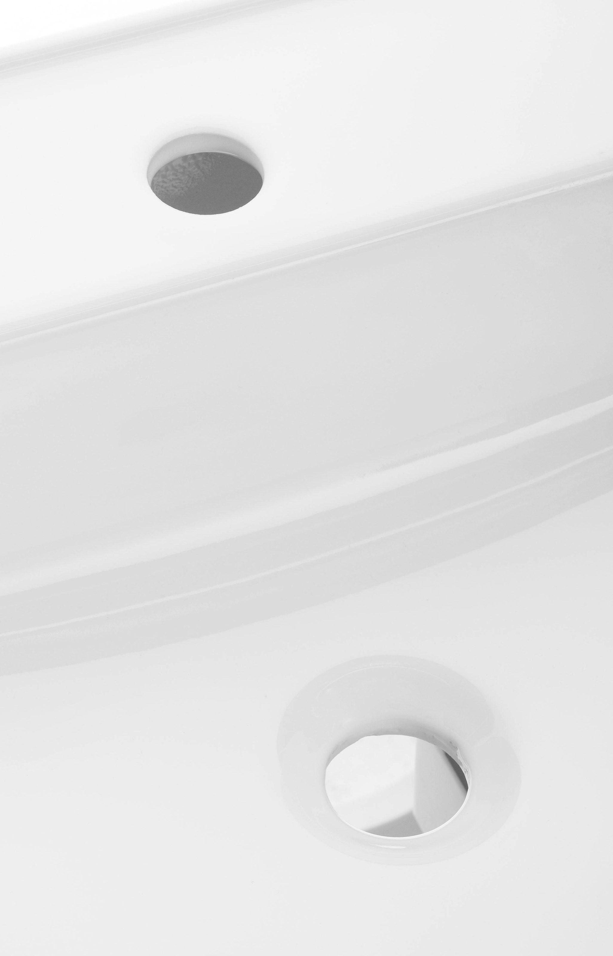 welltime Badmöbel-Set »Davos«, (3 St.), 2 Spiegel mit mit 2 Touch-LED-Einbauleuchten