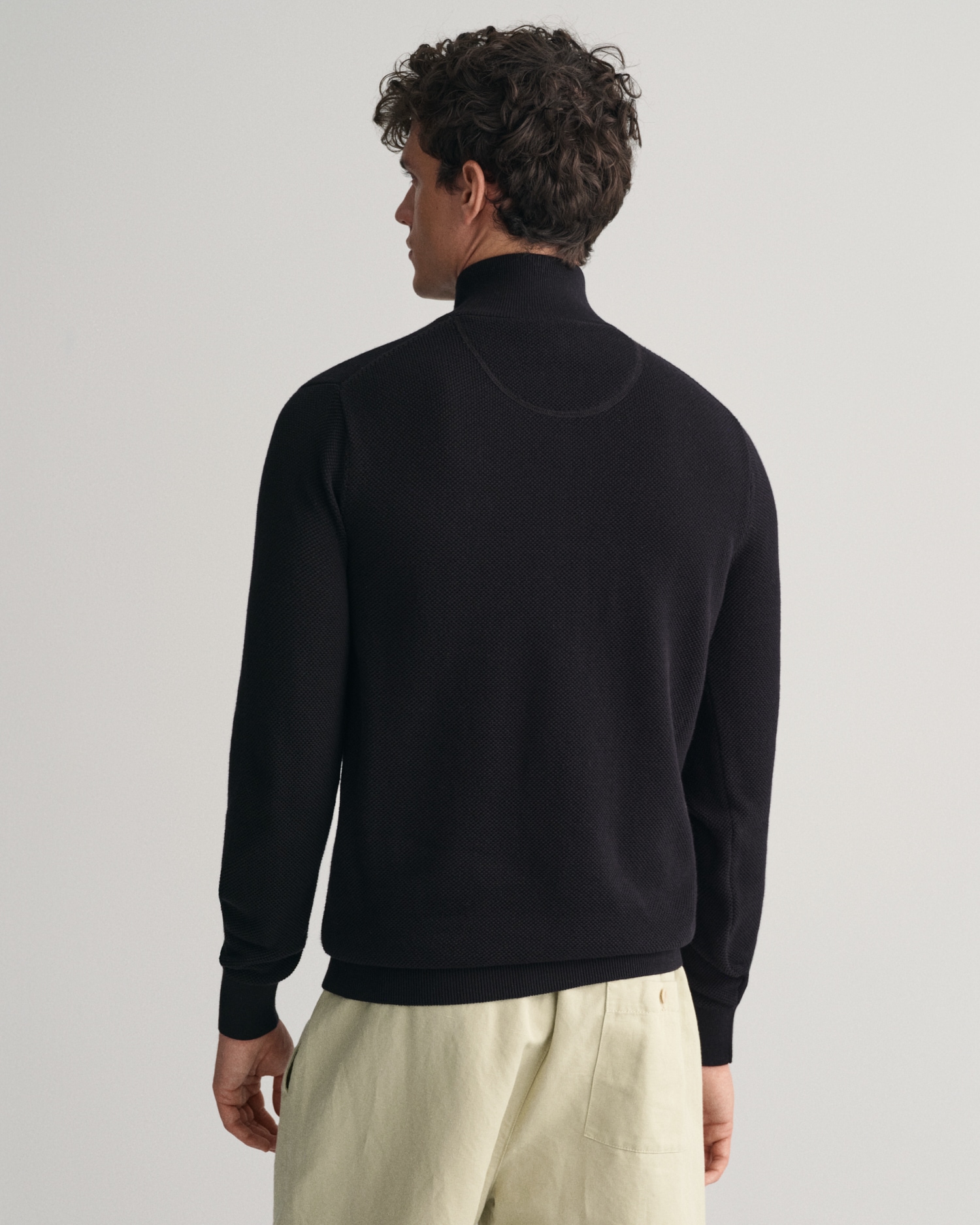 Gant Troyer »COTTON PIQUE HALF ZIP«, mit Piqué-Struktur