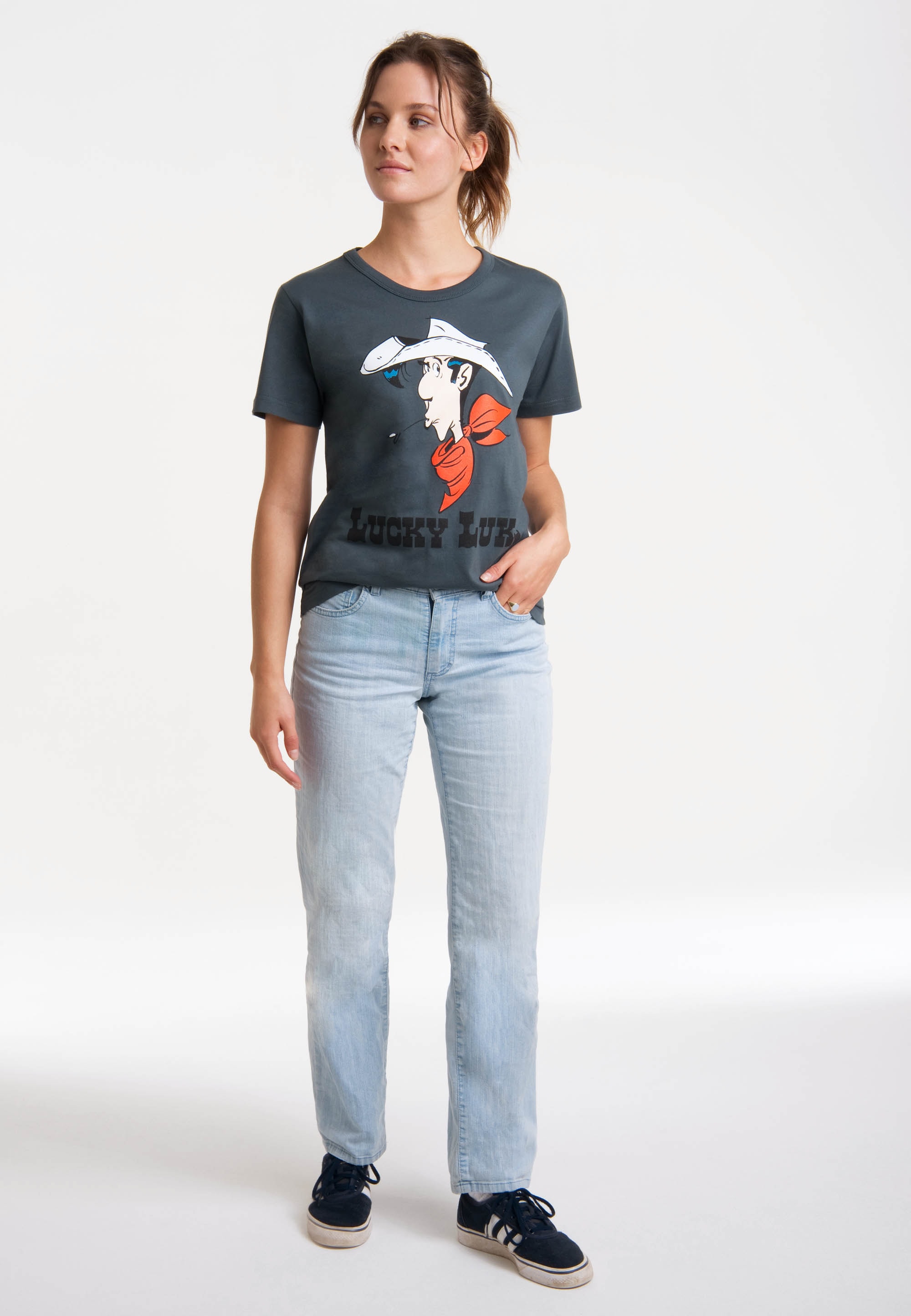 LOGOSHIRT T-Shirt »Lucky Luke - Portrait«, mit lizenziertem Print