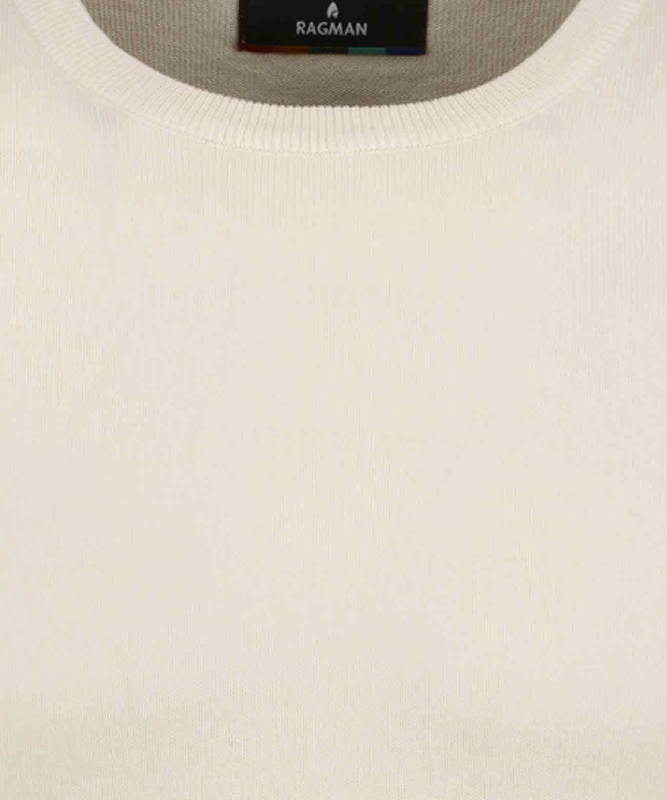 RAGMAN 004 Crew Neck Sweater Ecru 58 3