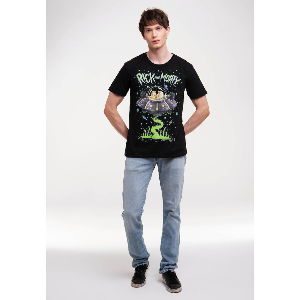 LOGOSHIRT T-Shirt »Rick & Morty - Raumschiff«