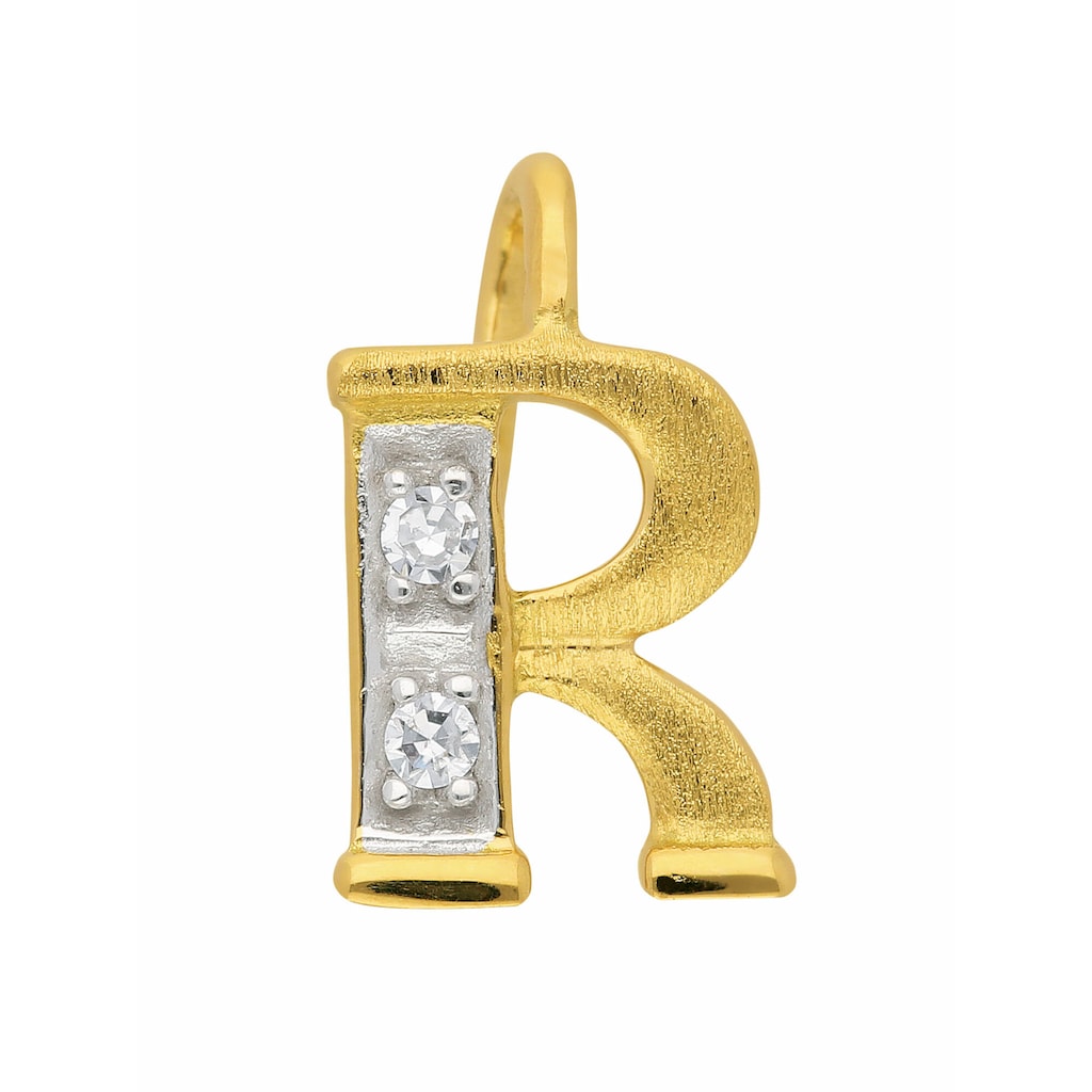 Adelia´s Buchstabenanhänger »585 Gold Buchstabenanhänger mit Diamant« mit Diamant Goldschmuck für Damen & Herren