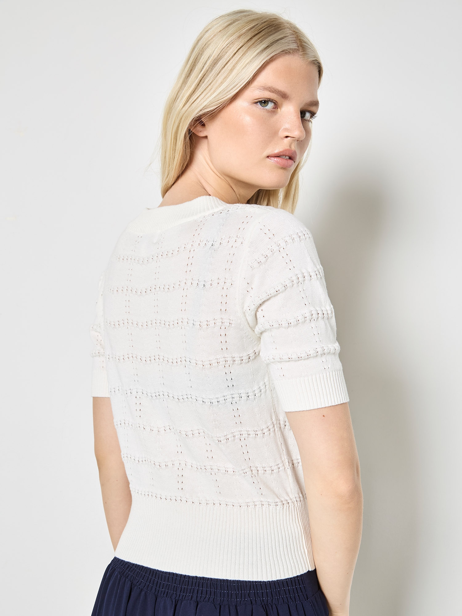 Apricot Cardigan »Pointelle-Strickcardigan« mit Streifen