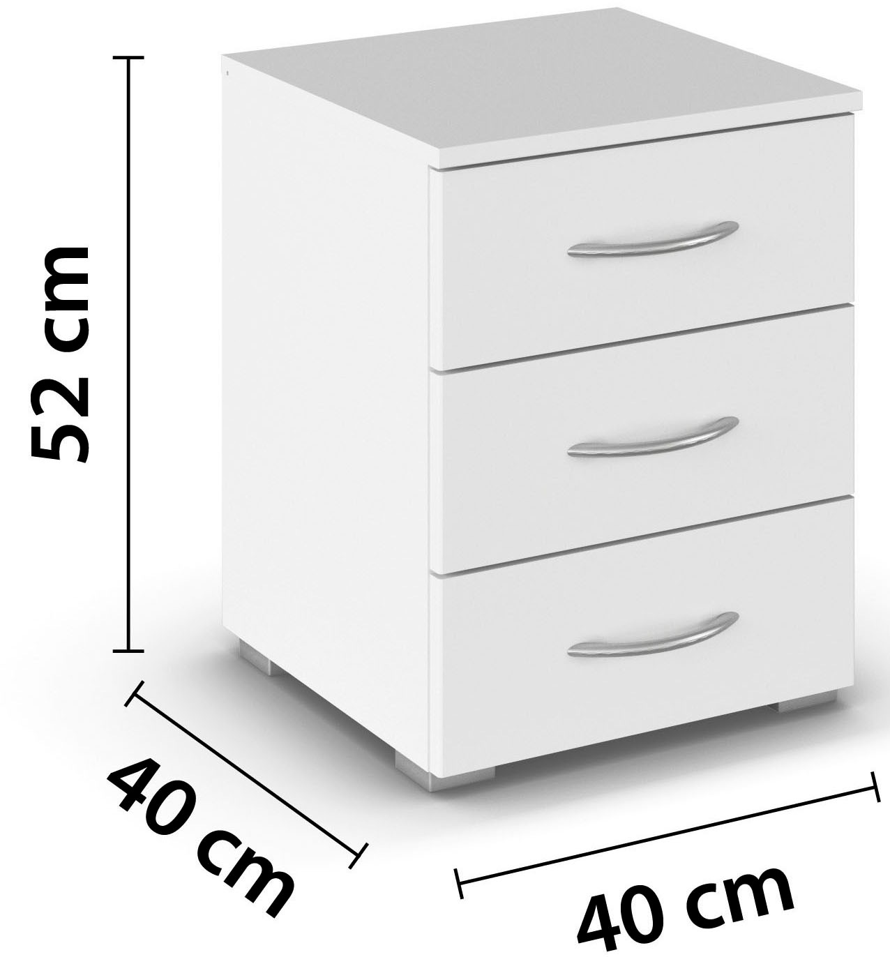 rauch Nachtkommode »Nachttisch Nachtkonsole Beistelltisch Kommode Sideboard TORRENT« mit 2 geräumigen Schubkästen, Breite 40 cm MADE IN GERMANY