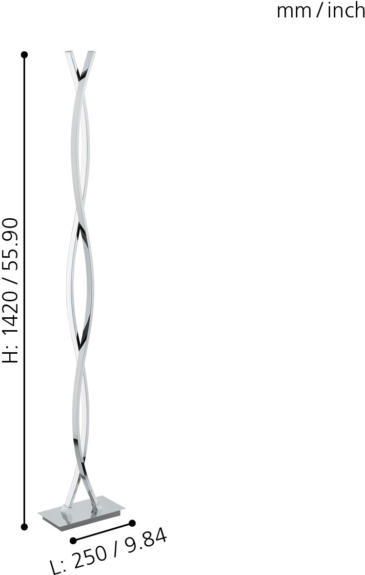 EGLO LED Stehlampe »LASANA2«, 4 flammig-flammig