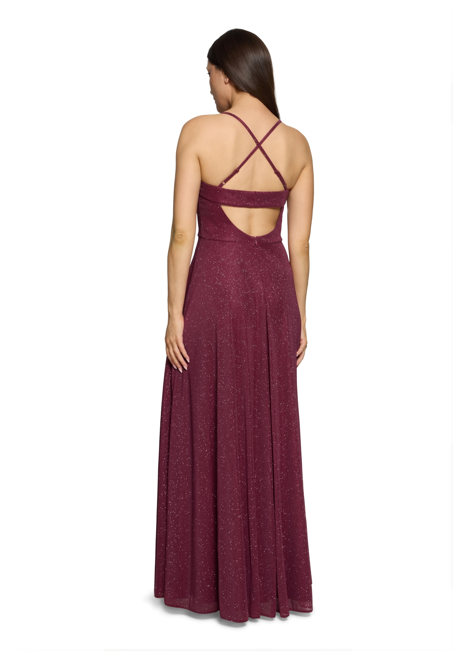 Vera Mont Abendkleid »Damen mit Wasserfallausschnitt« Ohne Tasche Glitzer