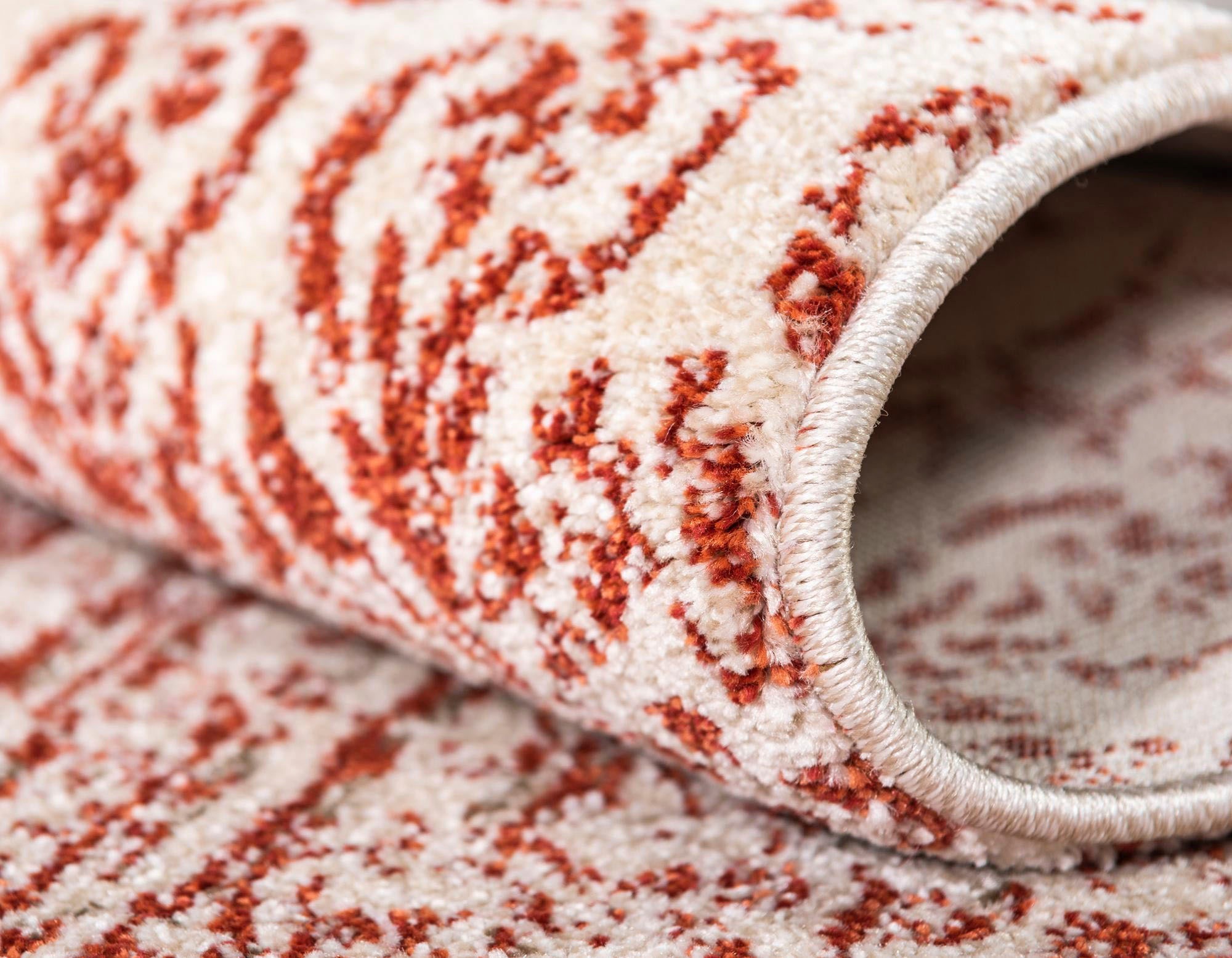 Teppich "Good Times, LAGERRÄUMUNG", rot (rot, elfenbeinfarben), B:155cm H:13mm L:244cm, Polypropylen (PP), MYFLAIR MÖBEL & ACCESSOIRES, Teppiche, Teppich, Kurzflor, gewebt, Ornamente, Vintage-Optik 3
