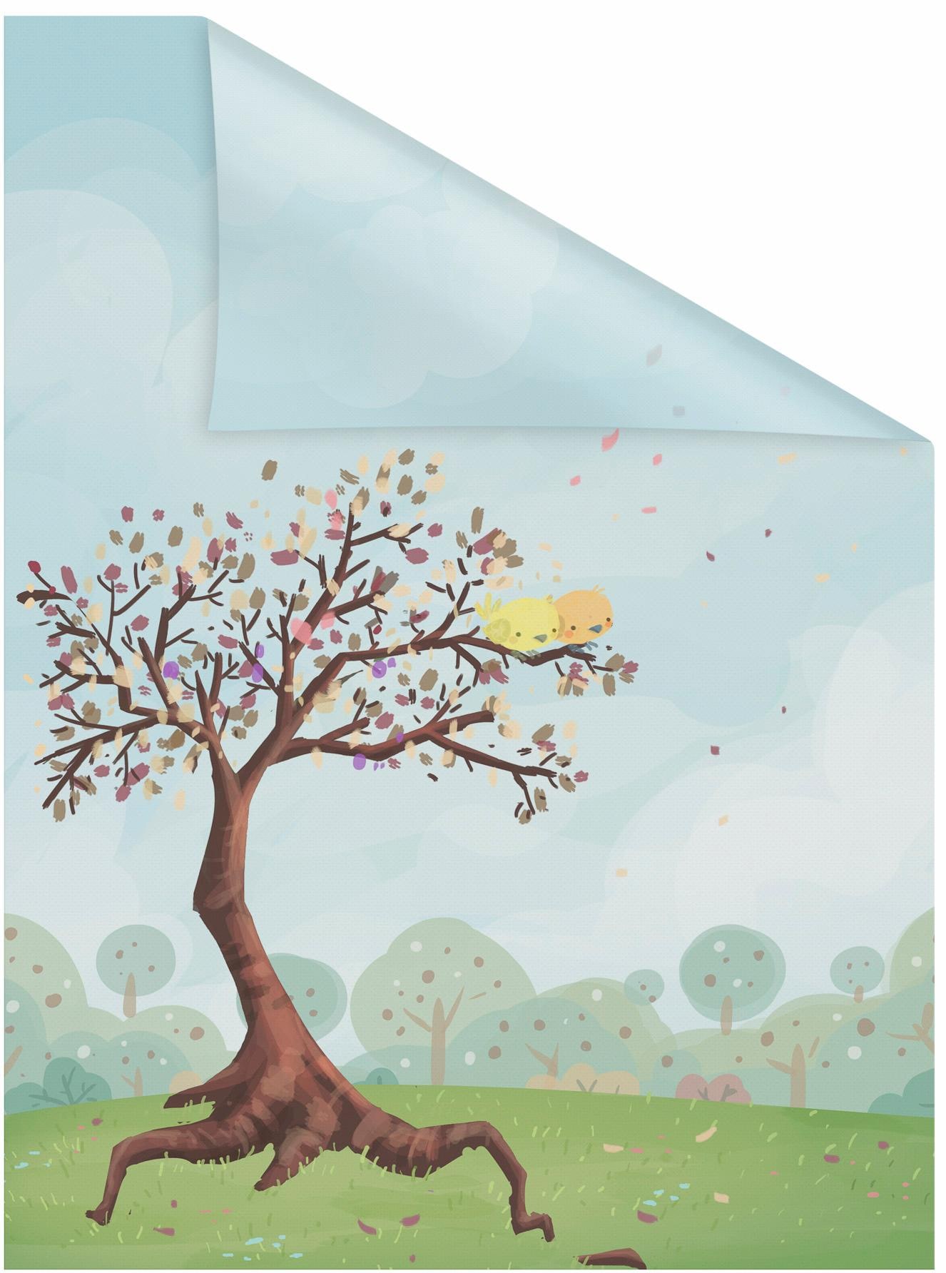LICHTBLICK ORIGINAL Fensterfolie "Märchenbaum" 1 Stk. blickdicht strukturie günstig online kaufen