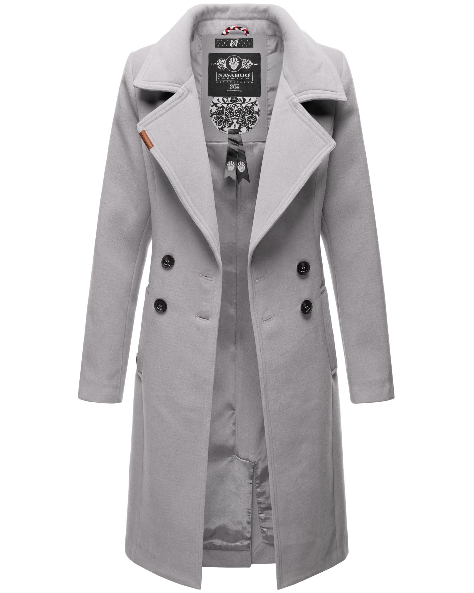 Navahoo Wintermantel »Wooly«, edler Damen Trenchcoat in Wollmantel-Optik