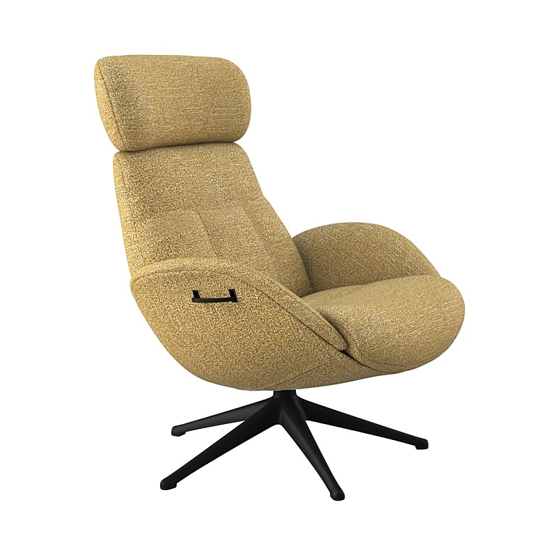 FLEXLUX Relaxsessel »Relaxchairs Elegant«, Premium Komfort, Rücken- & Kopfteilverstellung, drehbar, Fuß schwarz