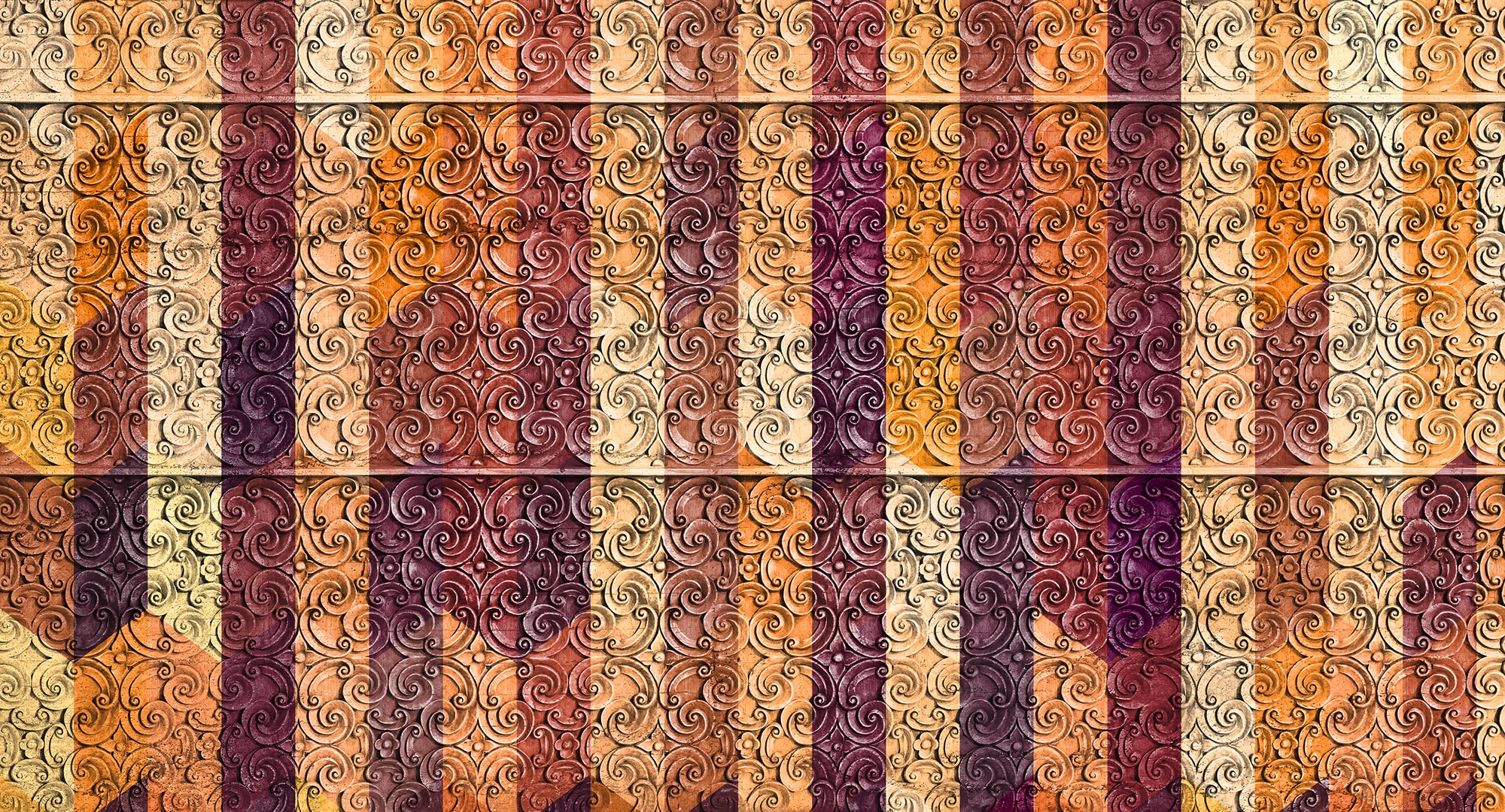 Architects Paper Fototapete "Atelier 47 Panelling Artwork 1" Barock glatt Vlies, Wand, Schräge, Decke