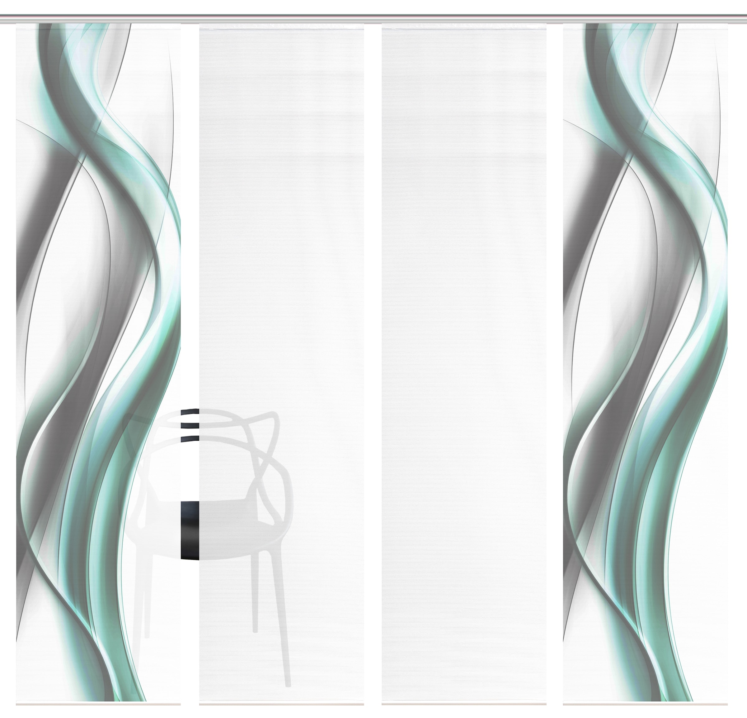 Vision S Schiebegardine »CARA« Paneelwagen 4 Stk. tlg. Schiebevorhang,Bambusoptik,Digitaldruck,SET