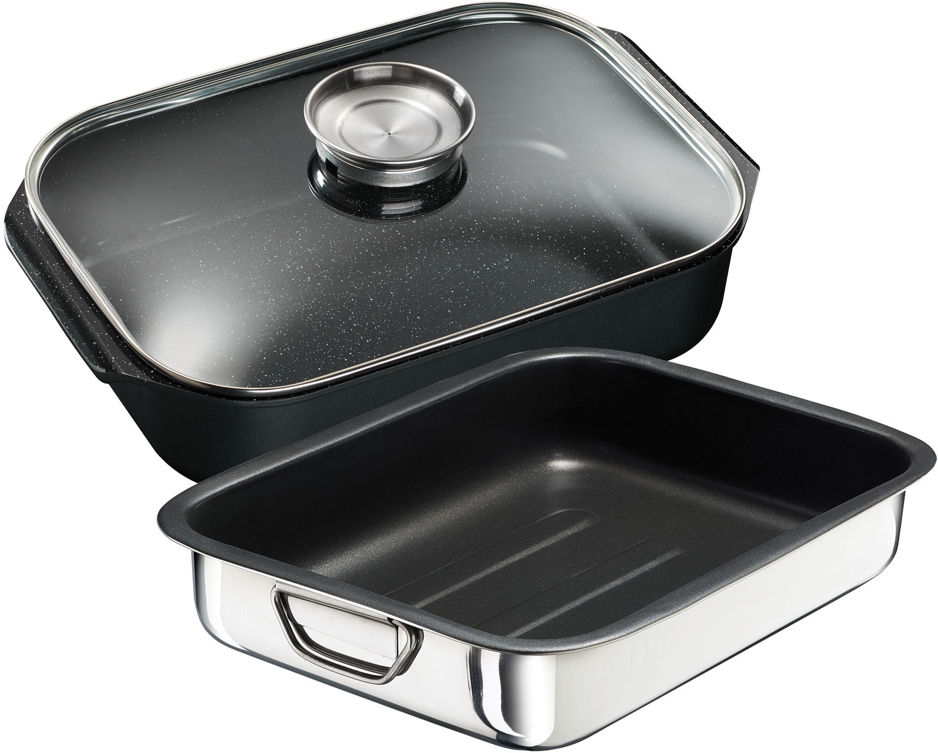 KING Bräter Aluminiumguss Set, 3 Stk. tlg. 6 l + Glasdeckel, Keramikbeschic günstig online kaufen