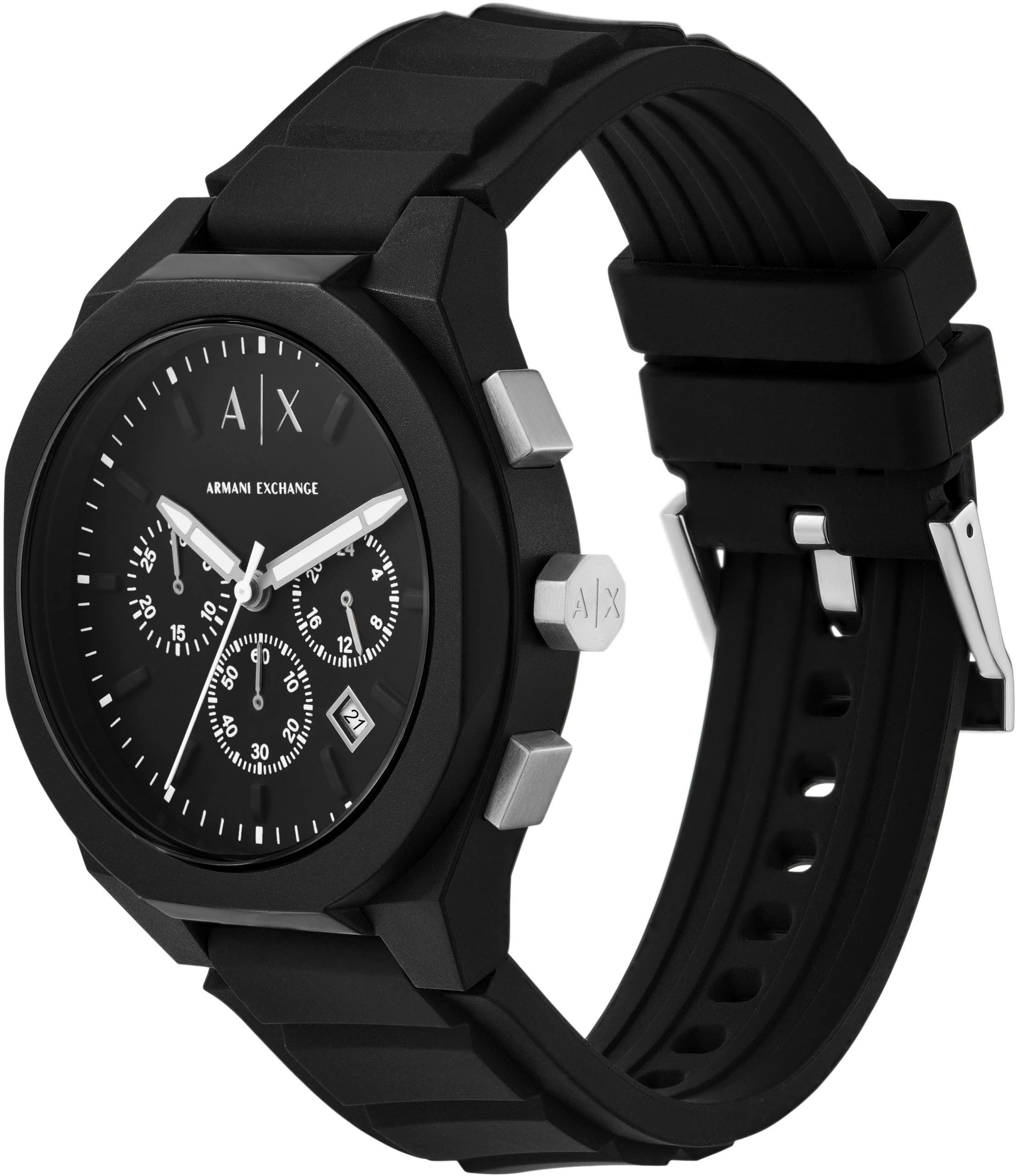 ARMANI EXCHANGE Chronograph »SYNC«, Quarzuhr, Armbanduhr, Herrenuhr, Stoppfunktion, Datum, analog