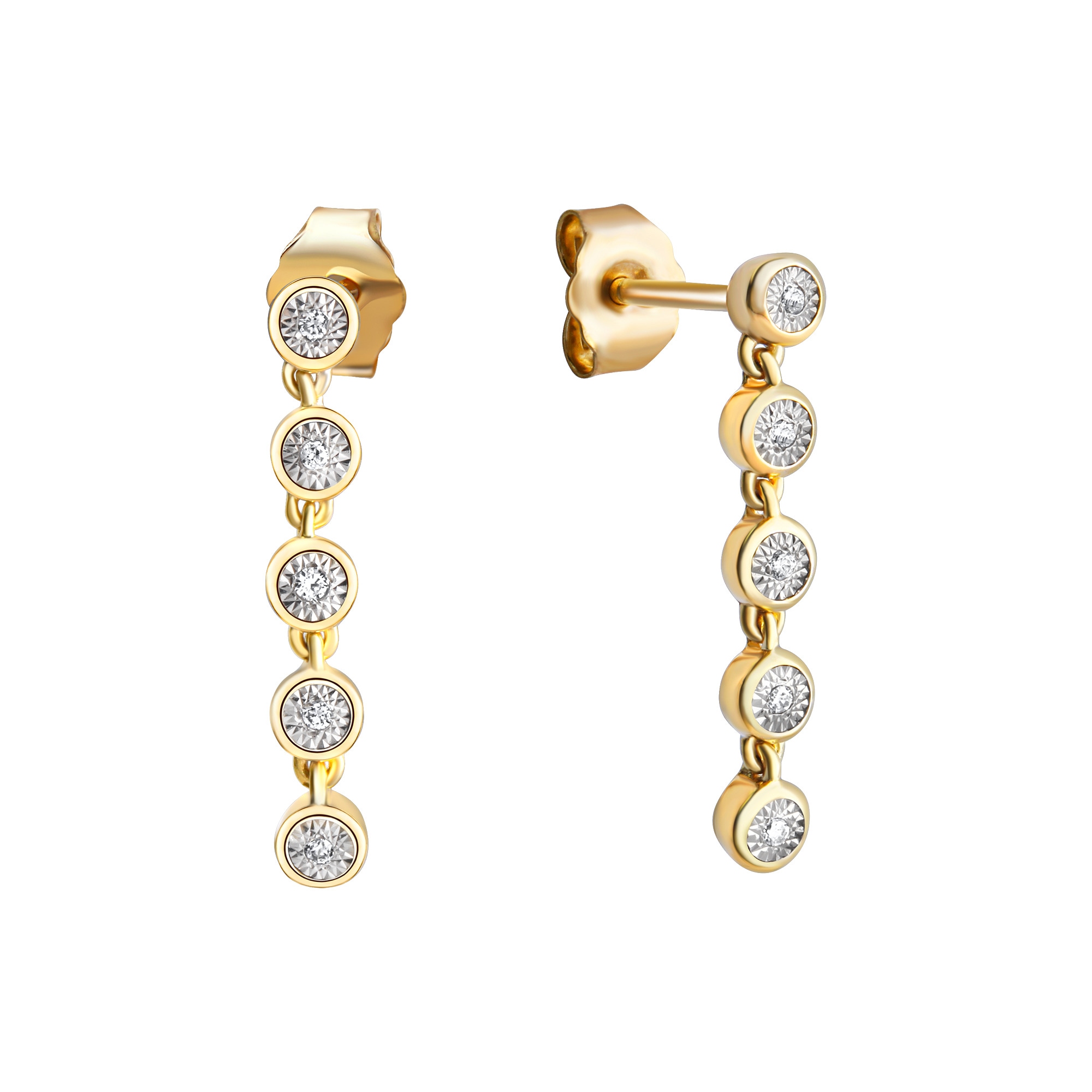 online K. Diamonds Ellen kaufen | Ohrhänger BAUR by Brillant« Paar bicolor »585 Gelbgold