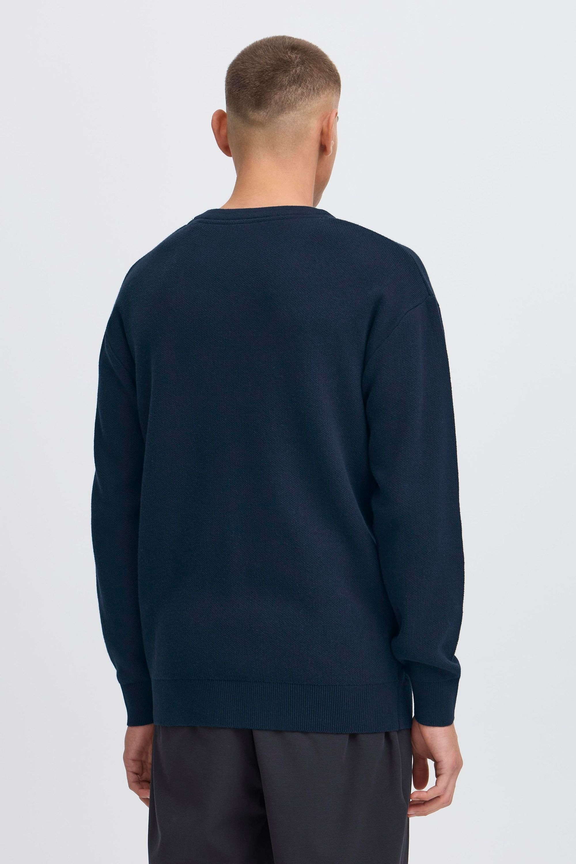 !solid Strickfleece-Pullover SOLID "Strickpullover SDFinnetado", Herren, Gr. XL, blau (insignia blau), Obermaterial: 70% Baumwolle CO recyc.. 30% Polyester Pol. recyc.., Pullover 3