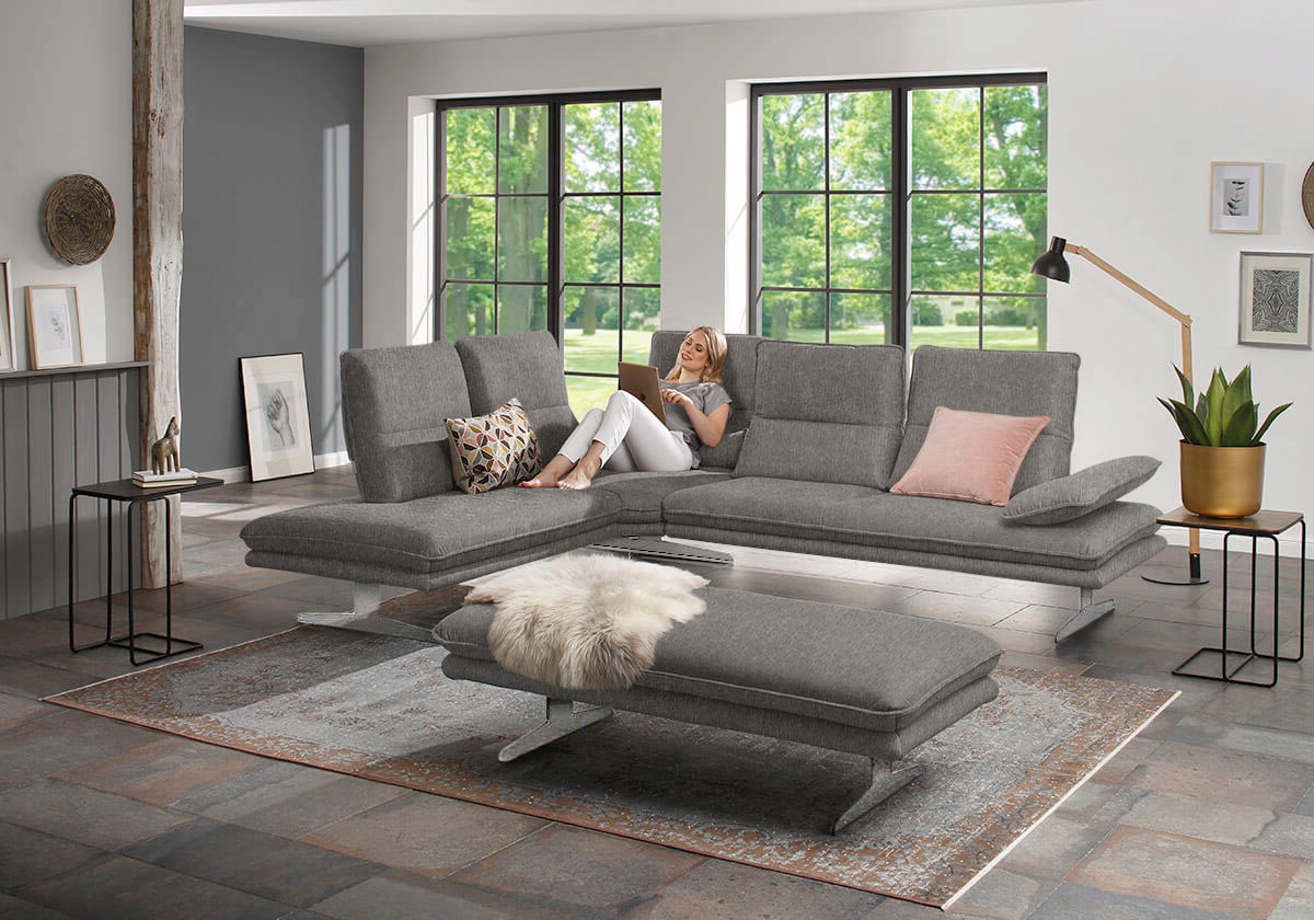 W.SCHILLIG Ecksofa "broadway, Designsofa, mit tollem Sitzkomfort, L-Form", günstig online kaufen