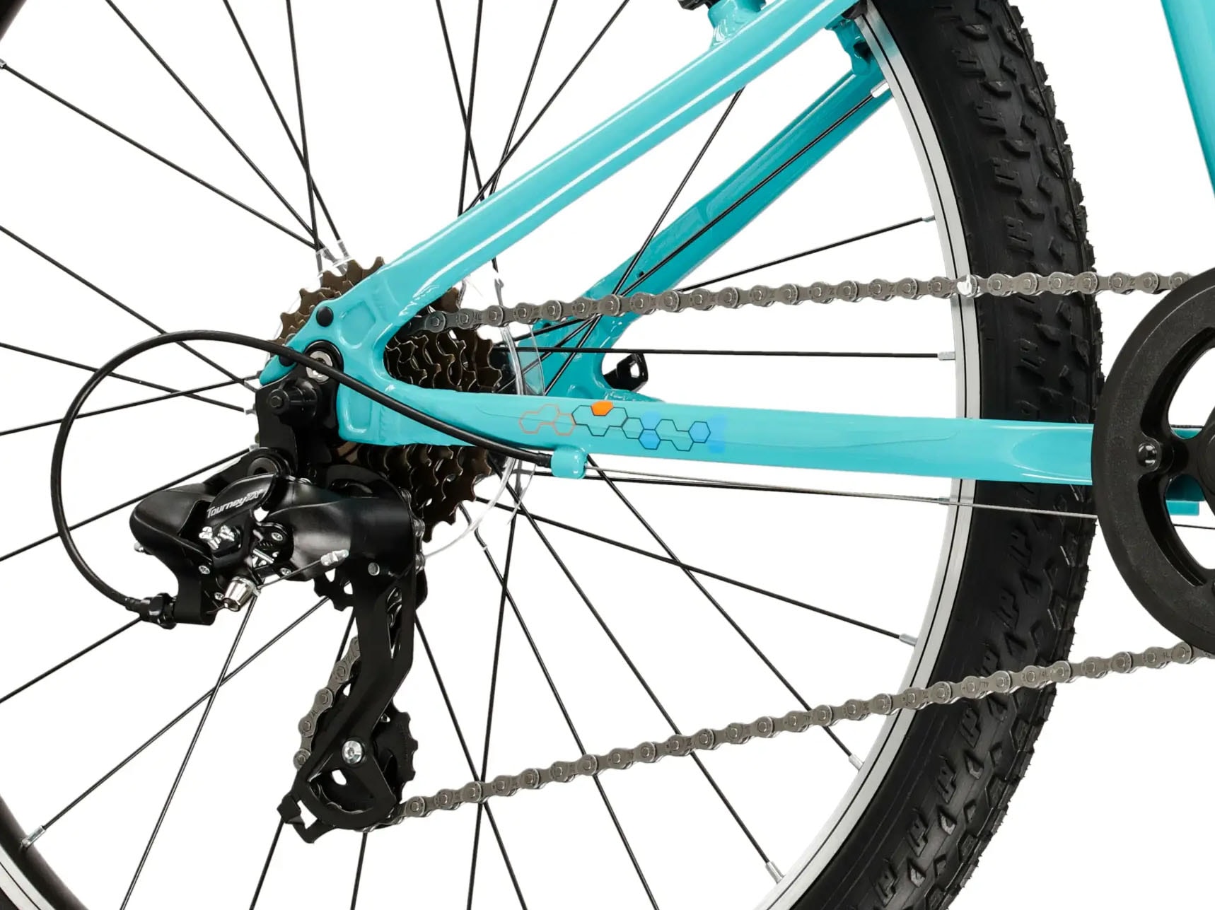 Kross Kinderfahrrad »KROSS Kinderad 24" Hexagon JR 1.0 Blau 8 Gänge 2026« 8 Gang Shimano TOURNEY TX800 Schaltwerk Kettenschaltung