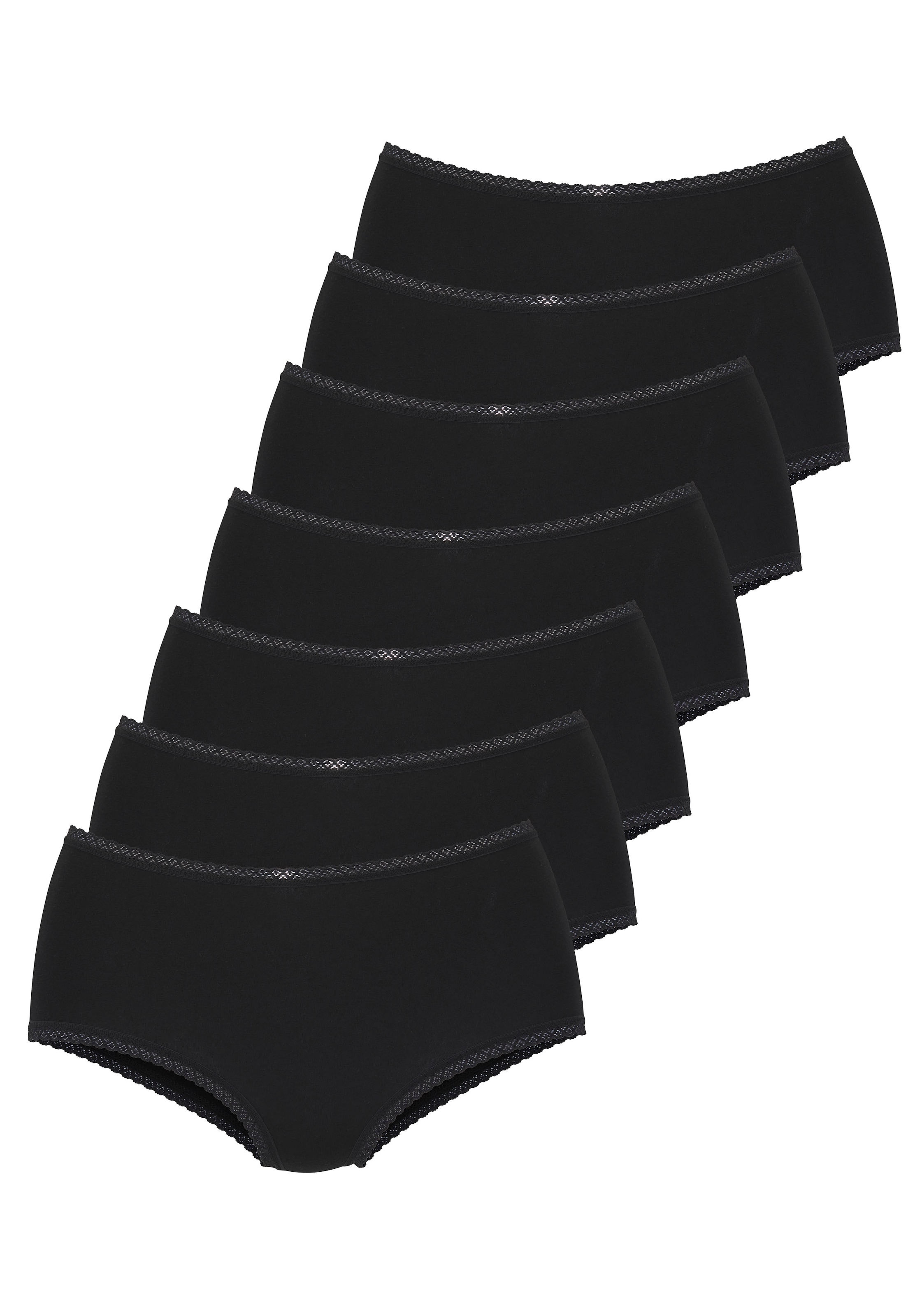 Vivance 7er-Pack, aus weicher Baumwollqualität mit feiner Spitzeneinfassung günstig online kaufen