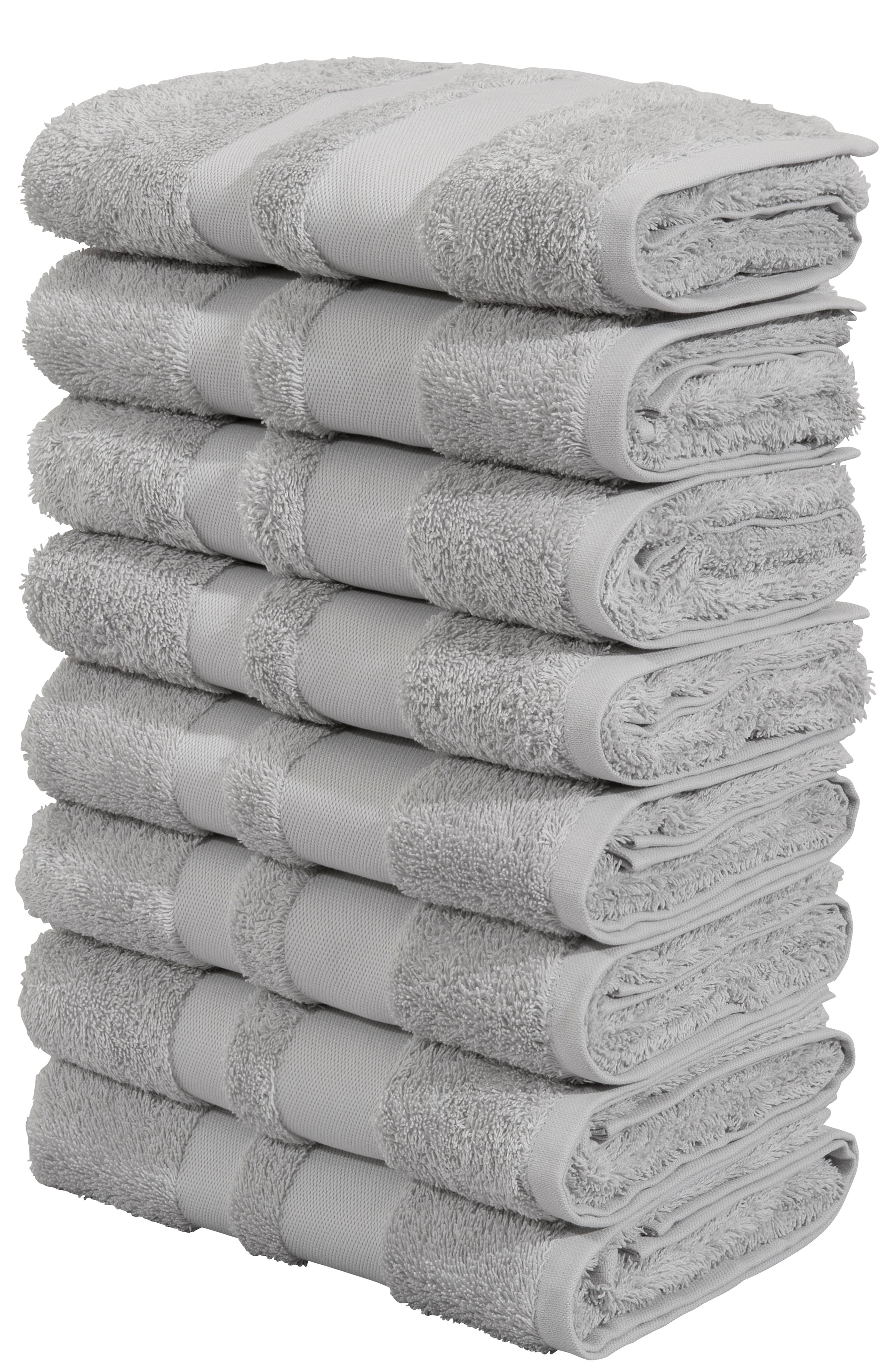 OTTO home Handtücher "Vanessa, 8 Handtücher, 50x100cm, in Standard- und Premium-Qualität" Handtücher mit Bordüre, 100% Baumwolle, einfarbig, weich