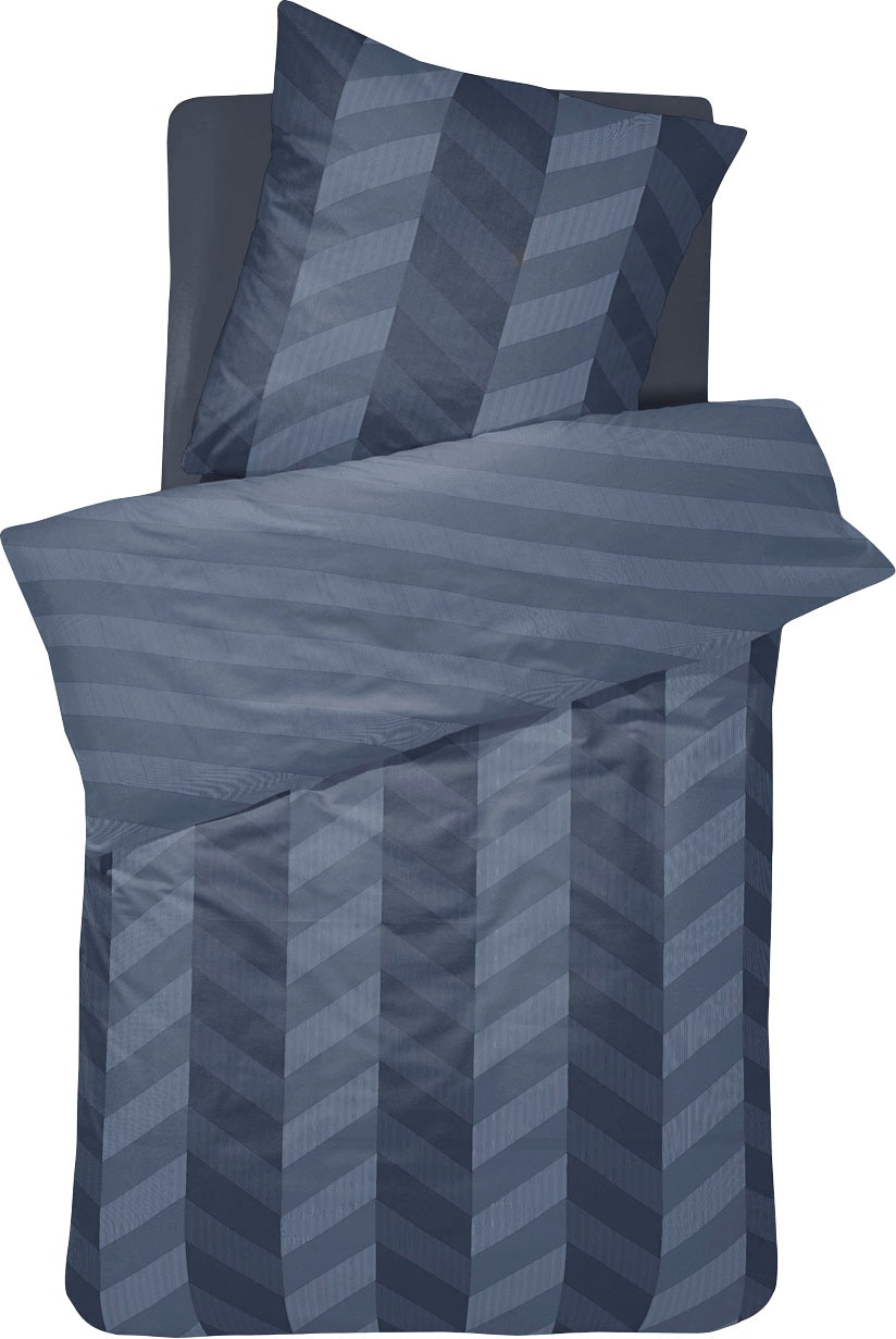 damai Bettwäsche "Atomy" 2 Stk. mit Fischgrätmuster günstig online kaufen