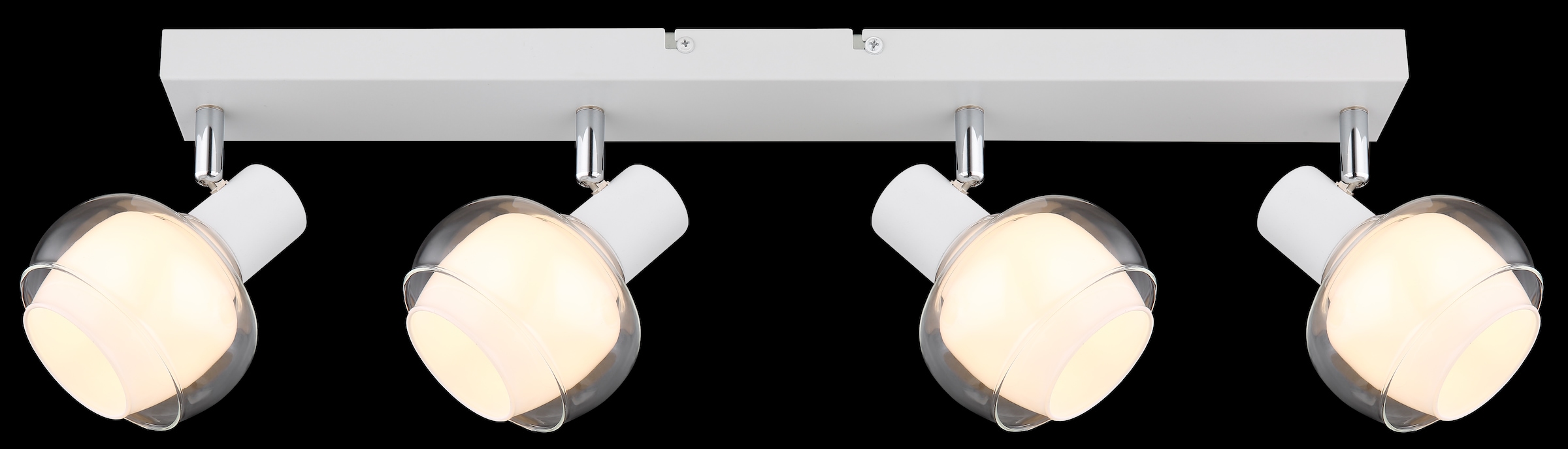 GLOBO LIGHTING Deckenstrahler »TOKKI«, Leuchtmittel E14 | ohne Leuchtmittel, Deckenspot/weiß/Glas klar/Glas opal/Flur/Wohnzimmer
