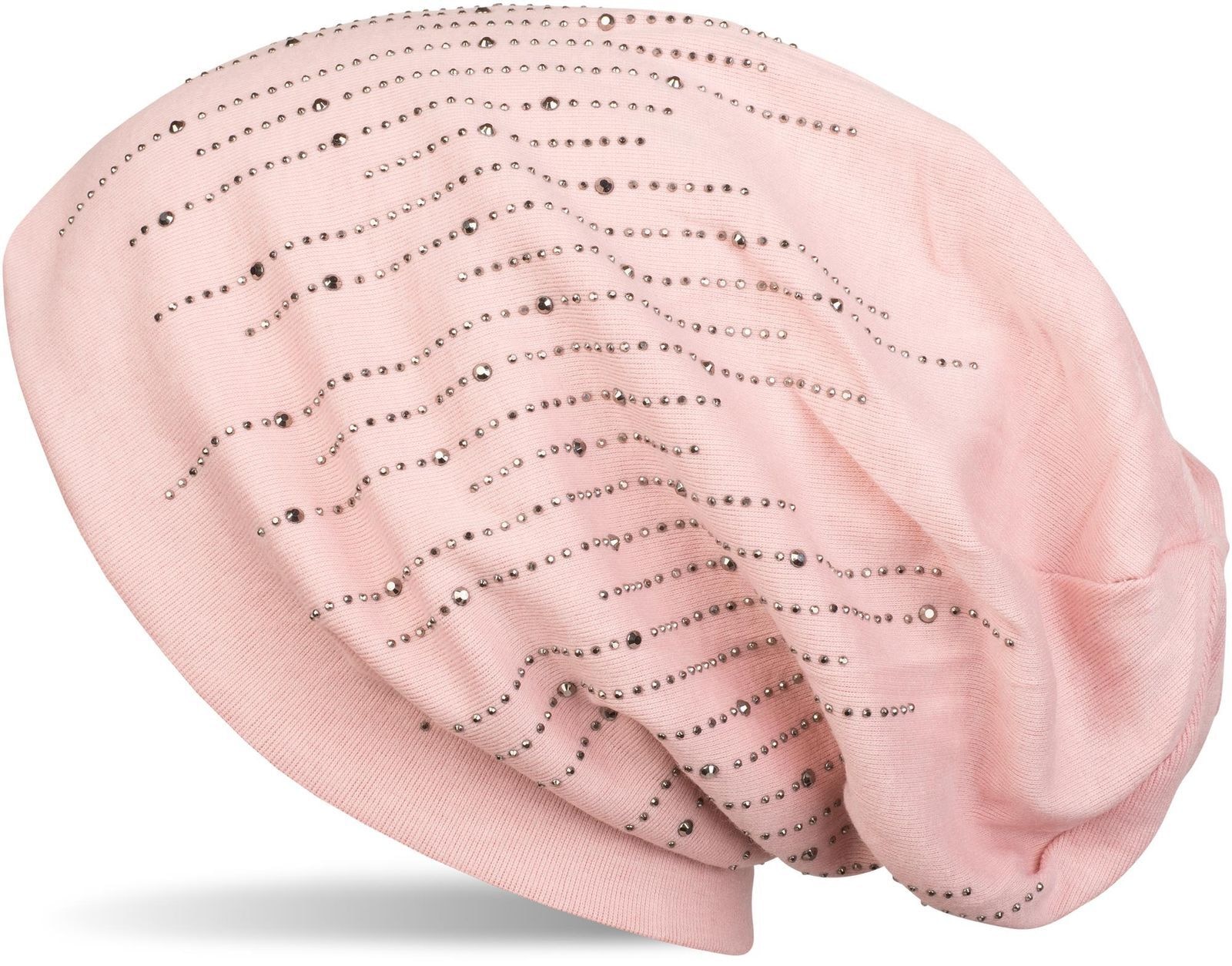styleBREAKER Beanie »Beanie mit Strass Streifen« 1 Stk.