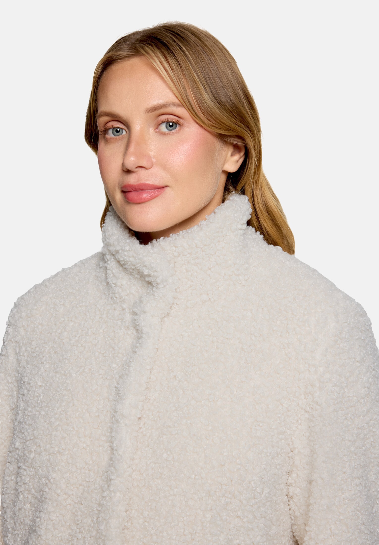 Betty&Co Plüschjacke »Damen mit Stehkragen«