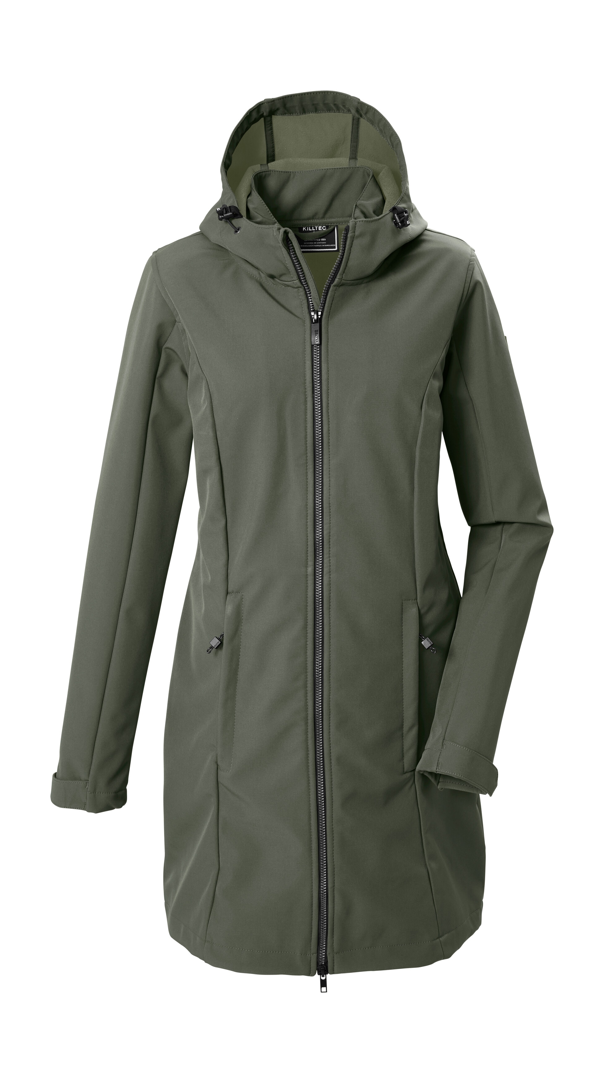 Killtec Softshellparka "KOW 10 WMN SFTSHLL PRK" Wasserabweisender, atmungsaktiver Softshellparka mit Fleece