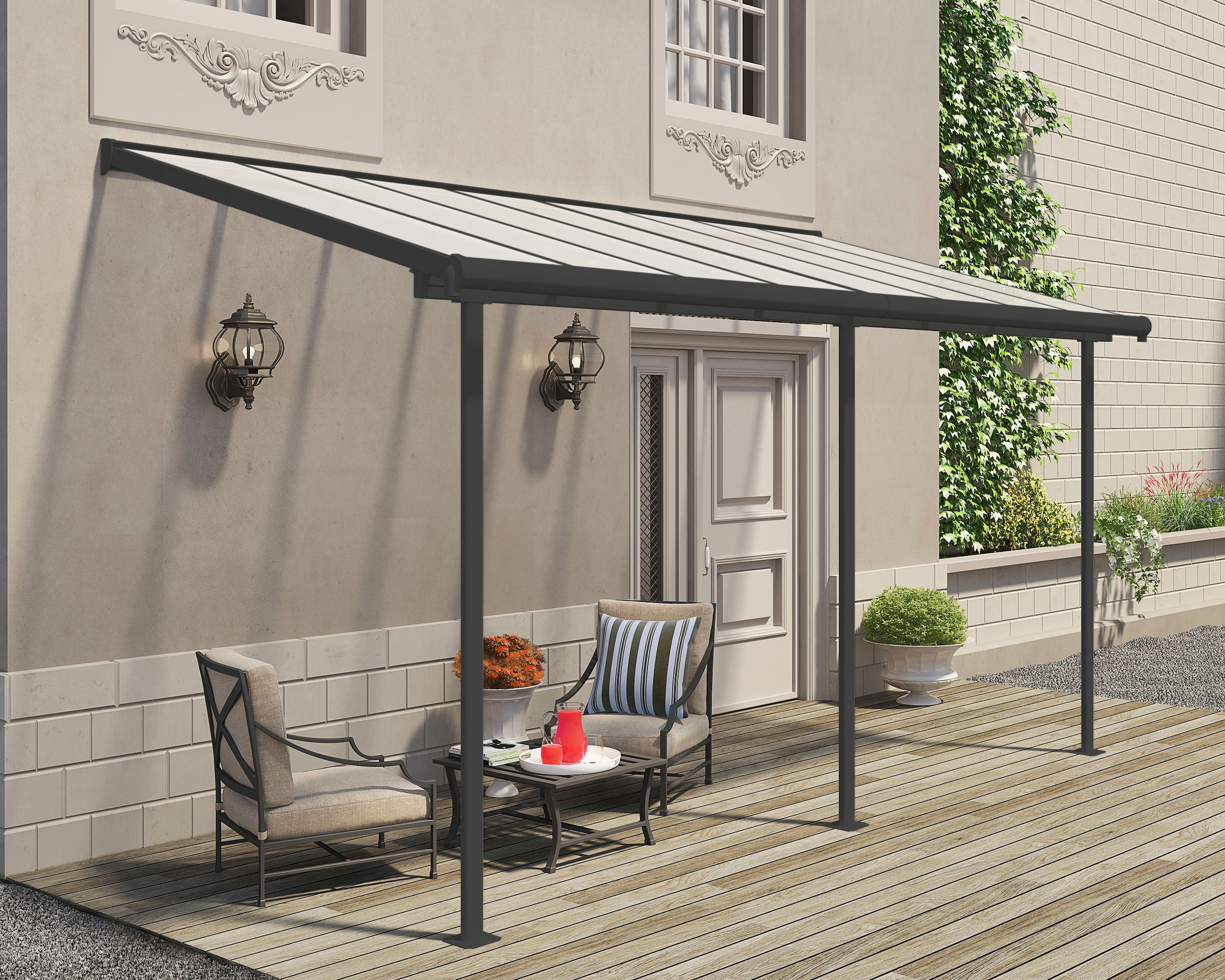 Palram - Canopia Terrassendach »Sierra«, grau, UV-beständig
