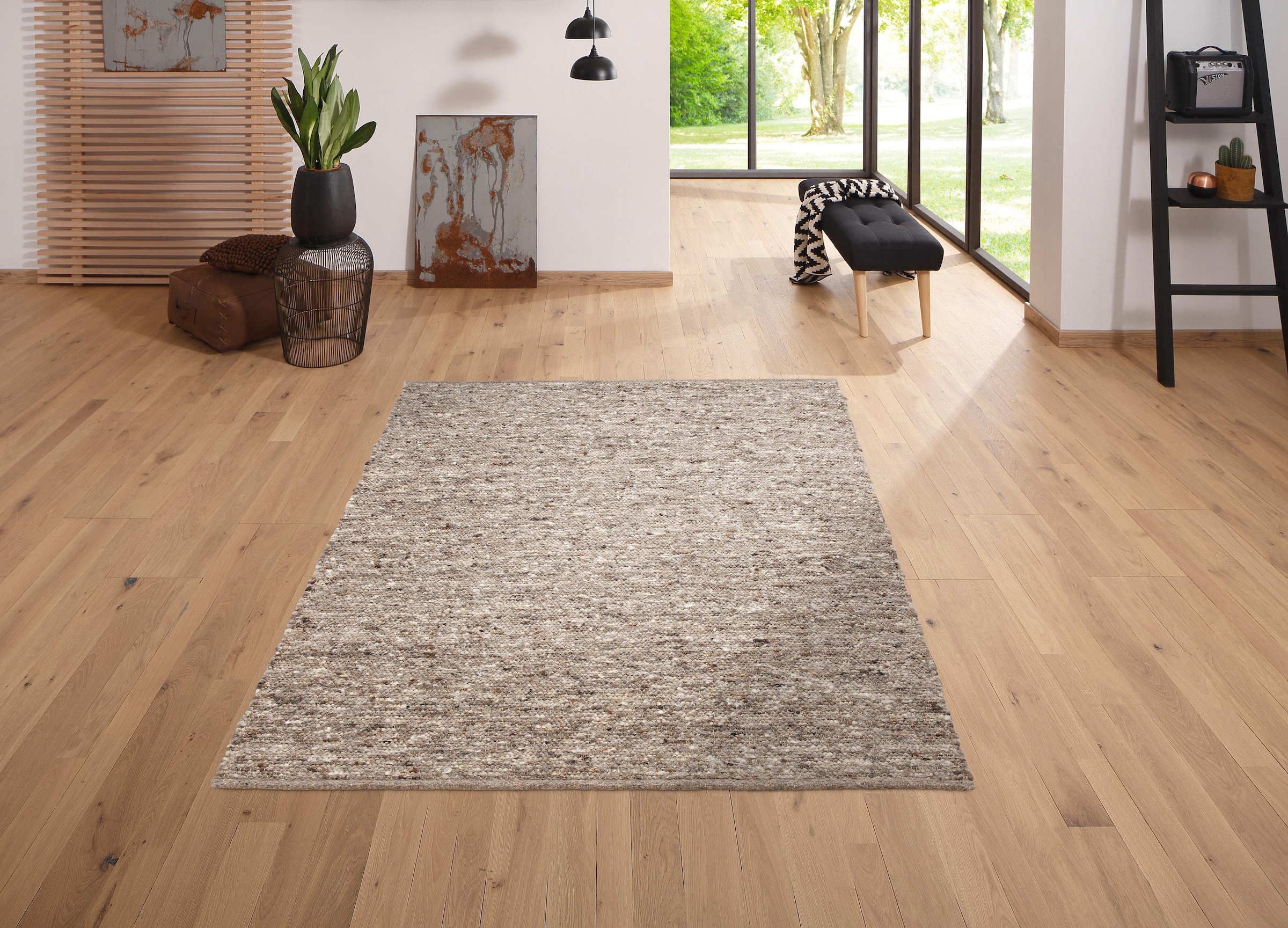 OTTO home Wollteppich "David" rechteckig 16 mm Höhe reine Wolle, handgewebt günstig online kaufen