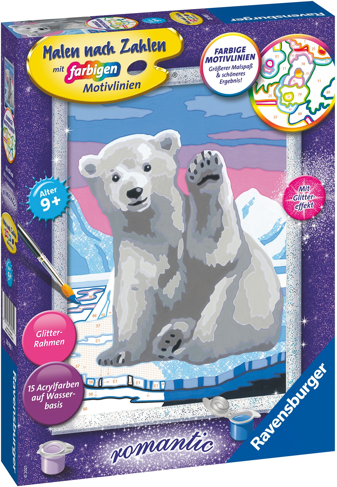 Ravensburger Malen nach Zahlen »Hallo, kleiner Eisbär!«, Made in Europe