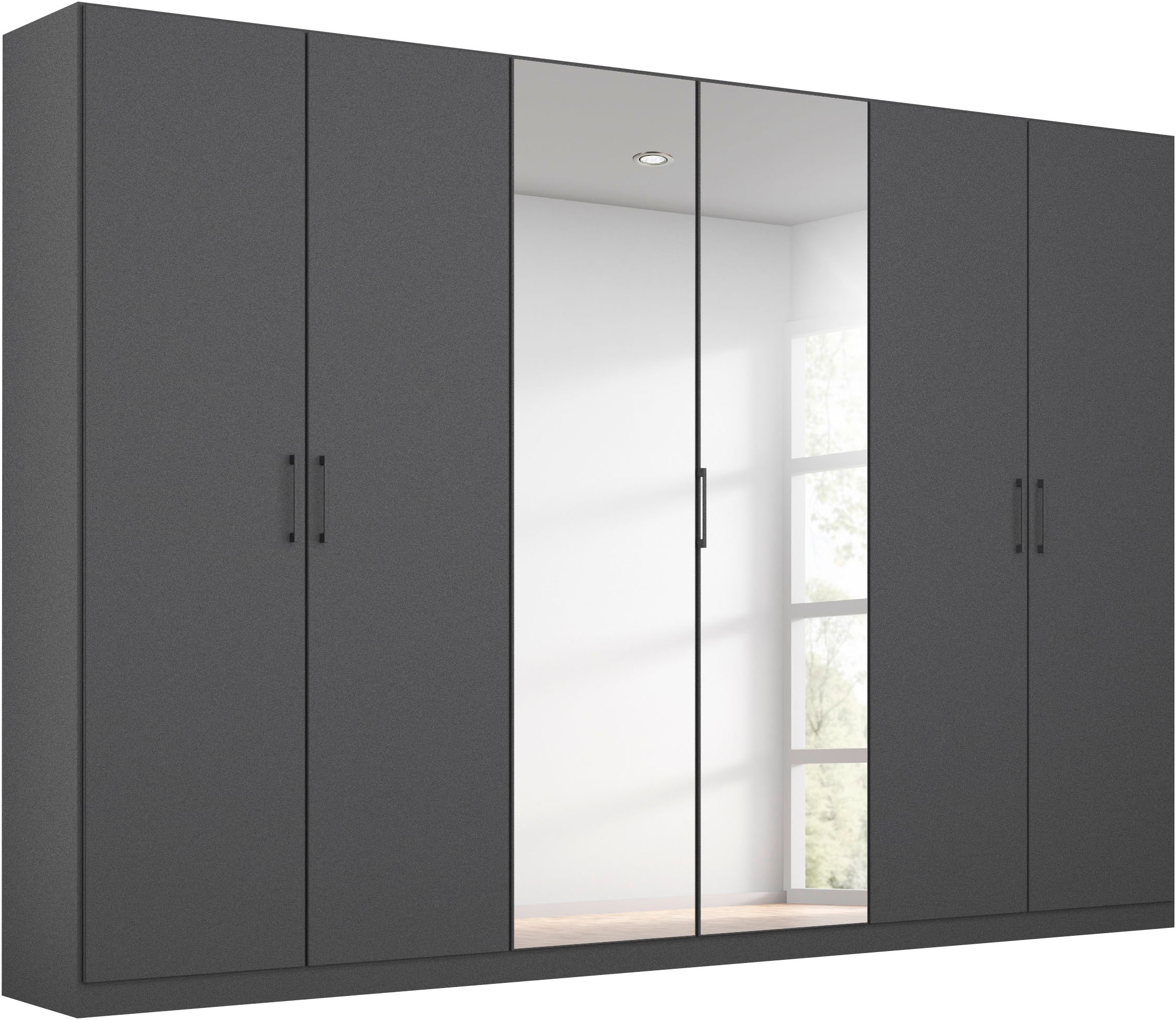 rauch Kleiderschrank "Schrank Mehrzweckschrank Garderobenschrank Schlafzimmer Möbel THOR" 3 verschiedene Ausstattungen BASIC/CLASSIC/PREMIUM (inkl. SOFT-CLOSE), mit farblich passenden, modernen Metallgriffen MADE IN GERMANY