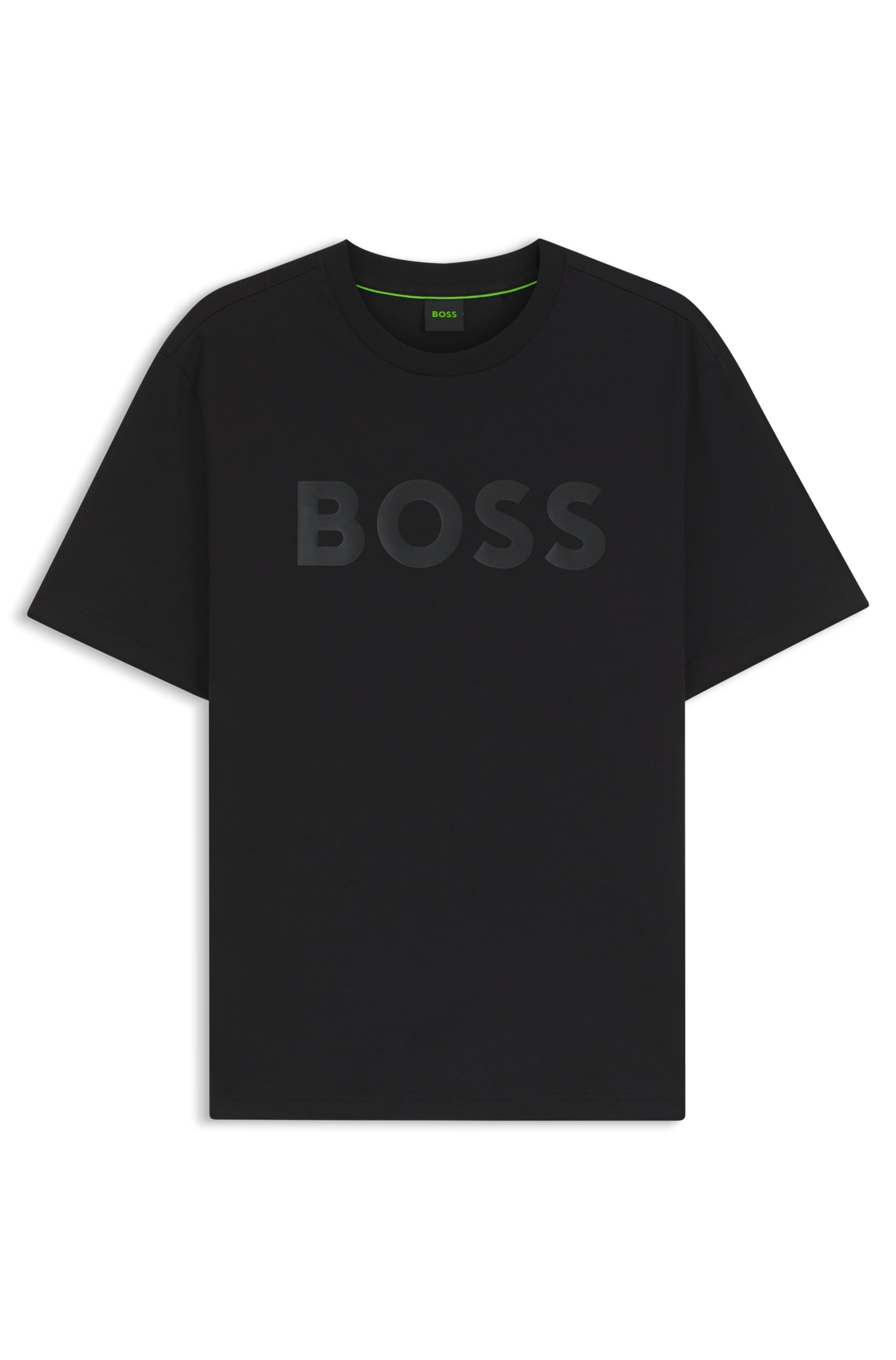BOSS GREEN T-Shirt »TS Structure Logo« 100% Cotton, Regular Fit, Rundhalsausschnitt