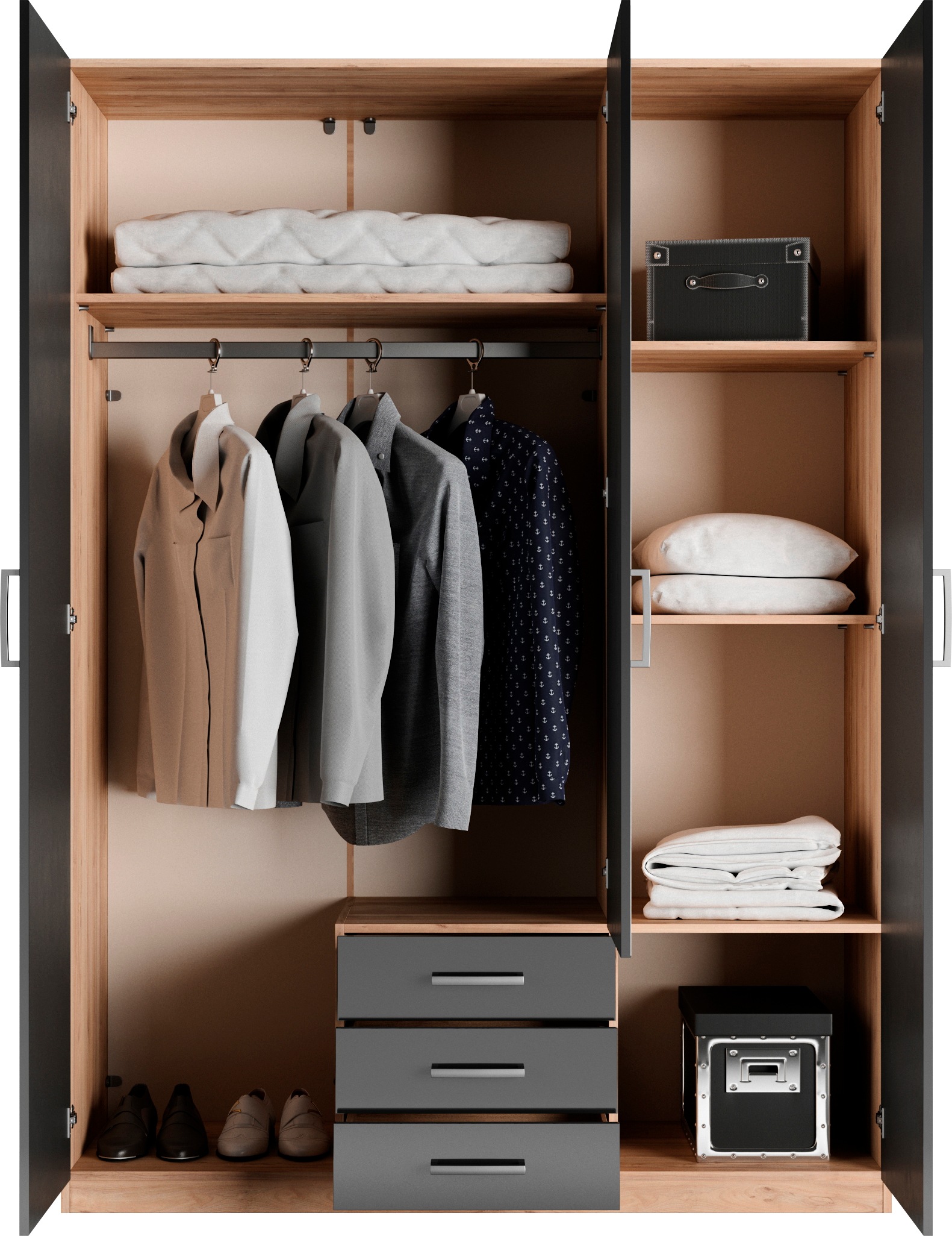 priess Kleiderschrank »Amsterdam«, mit oder ohne LED-Beleuchtung