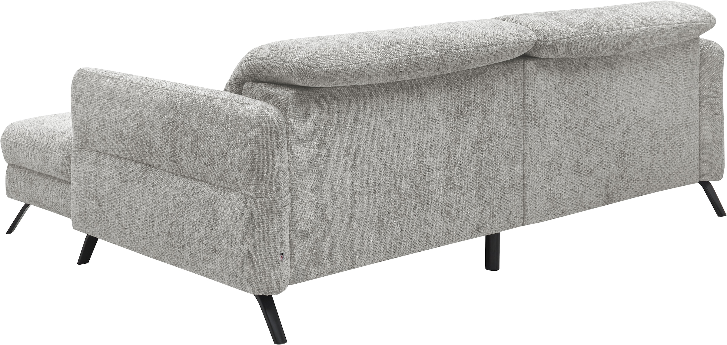 set one by Musterring Ecksofa »SO 4400 V«, wahlweise mit motorischer Bettfunktion & Kopfverstellung, Fuß schwarz