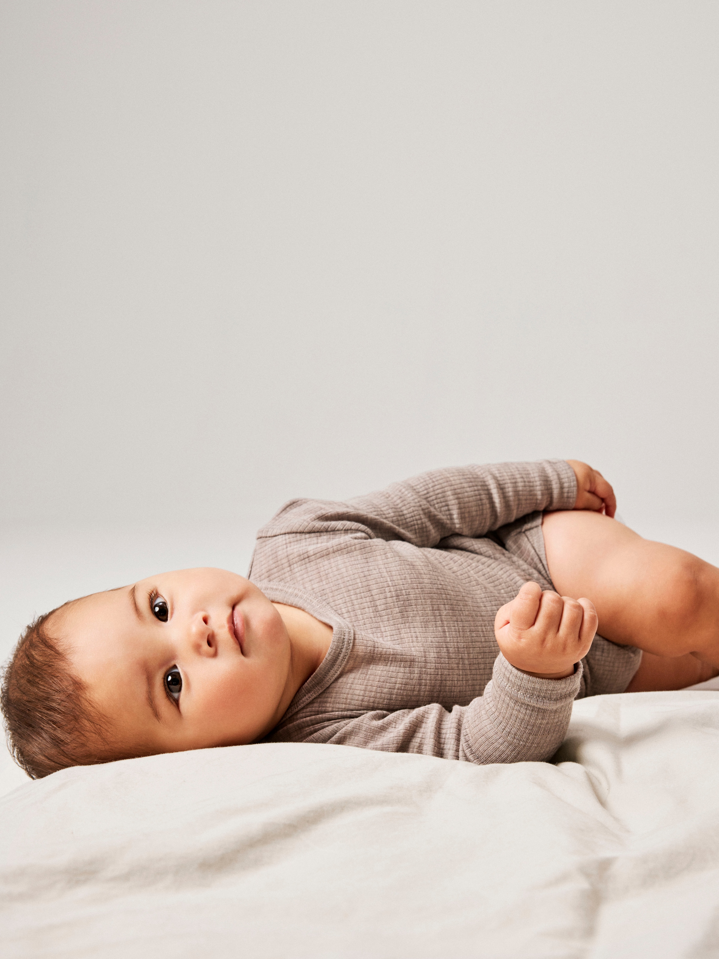 Name It Langarmbody "NBNWAX WOOL RIB LS BODY NOOS" aus reiner Merinowolle