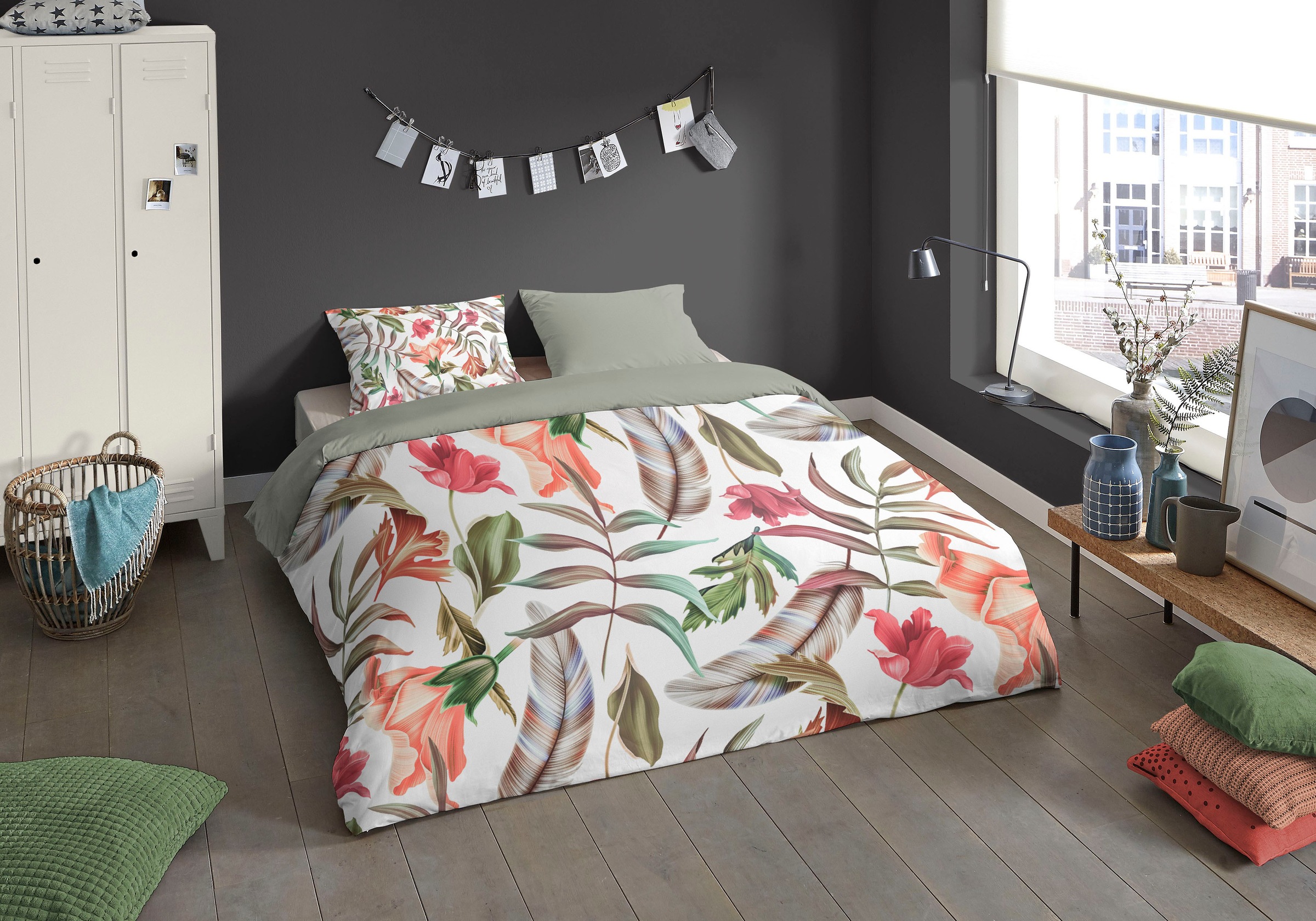 PURE luxury collection Wendebettwäsche »Sierra«, Mikrofaser, 135x200, Pflegeleicht, Reißverschluss, Wendeoptik, Blumen