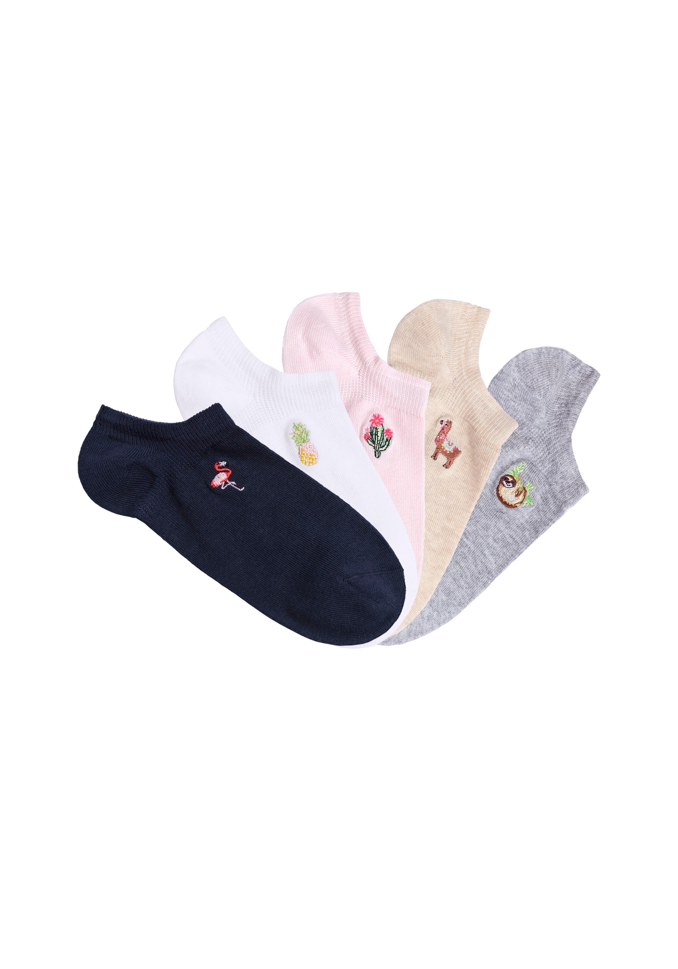H.I.S Sneakersocken Packung, 5 Stk. tlg. mit Motivstickerei günstig online kaufen