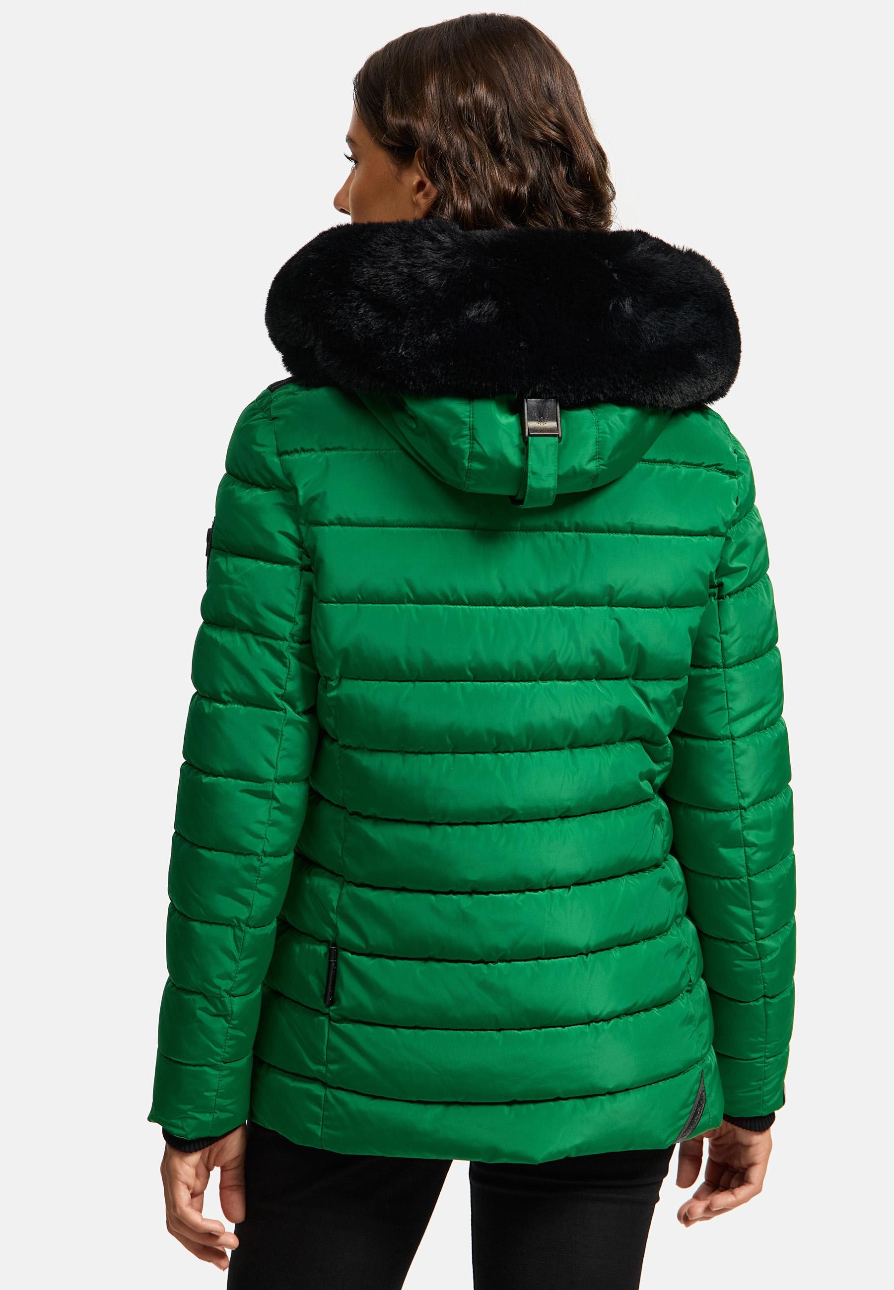 Navahoo Steppjacke »Milianaa«, mit Kapuze, Edle Winterjacke mit weicher Kunstfell-Kapuze