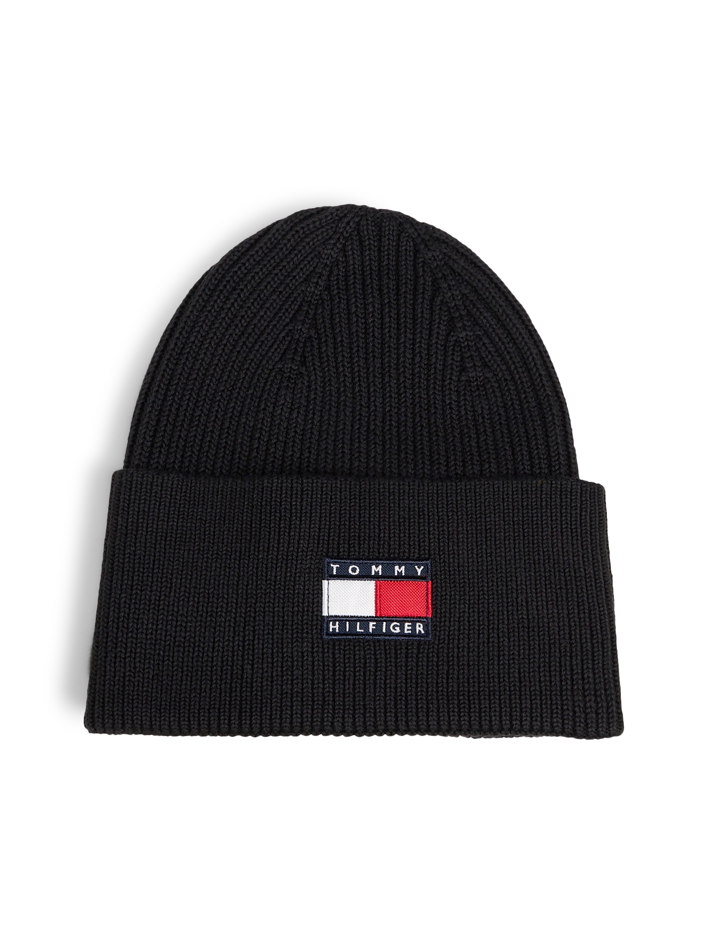 Tommy Hilfiger Beanie "HERITAGE FLAG BEANIE" Regular fit mit Markenlogo